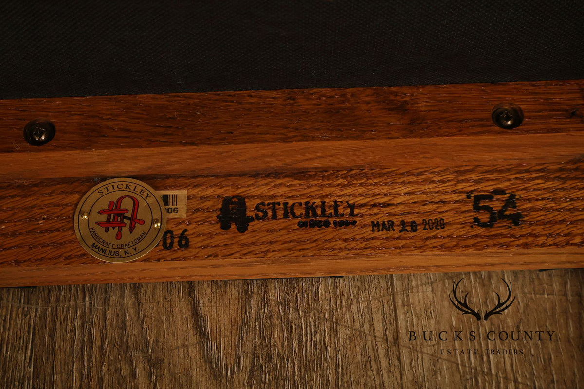 Stickley Little Treasures Mission Oak Woven Leather Stool