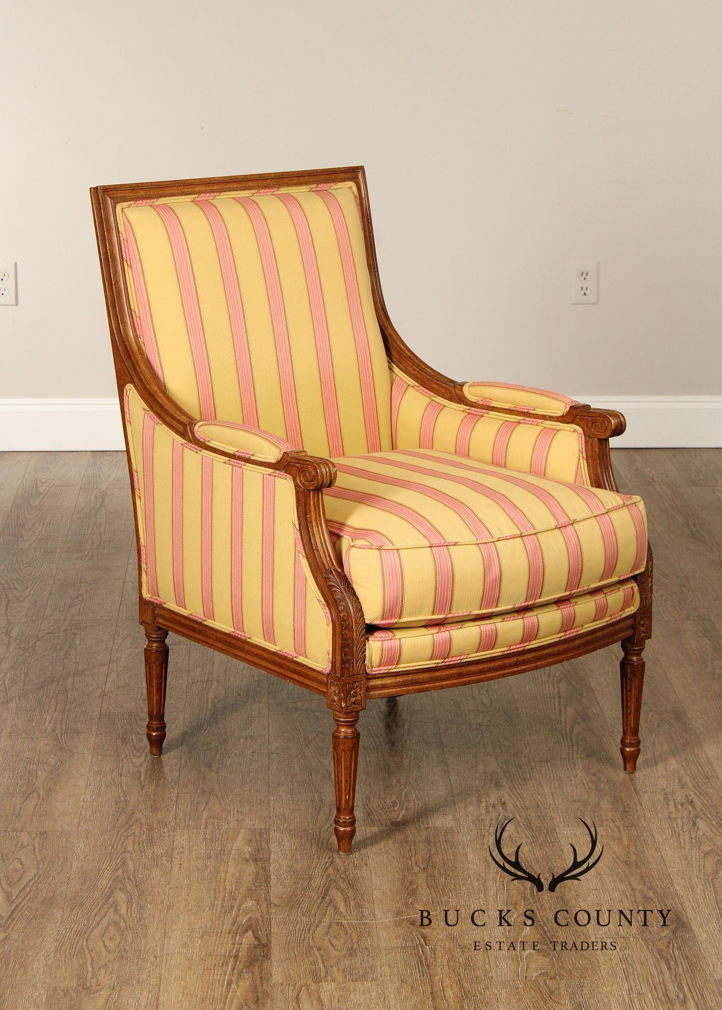 Wesley Hall French Louis XVI Style Bergere Armchair