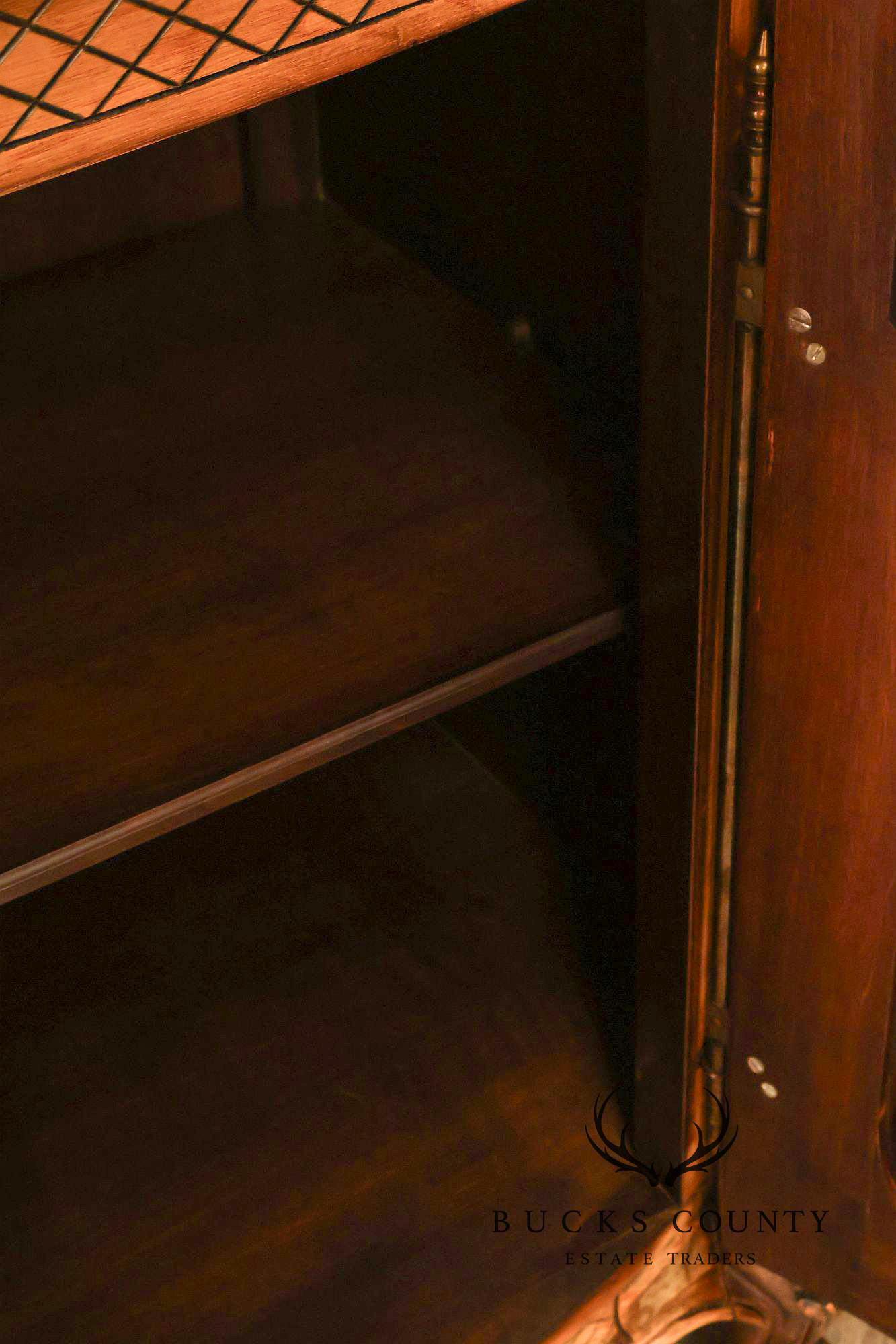 French Louis XV Style 106" Long Marble Top Walnut Sideboard