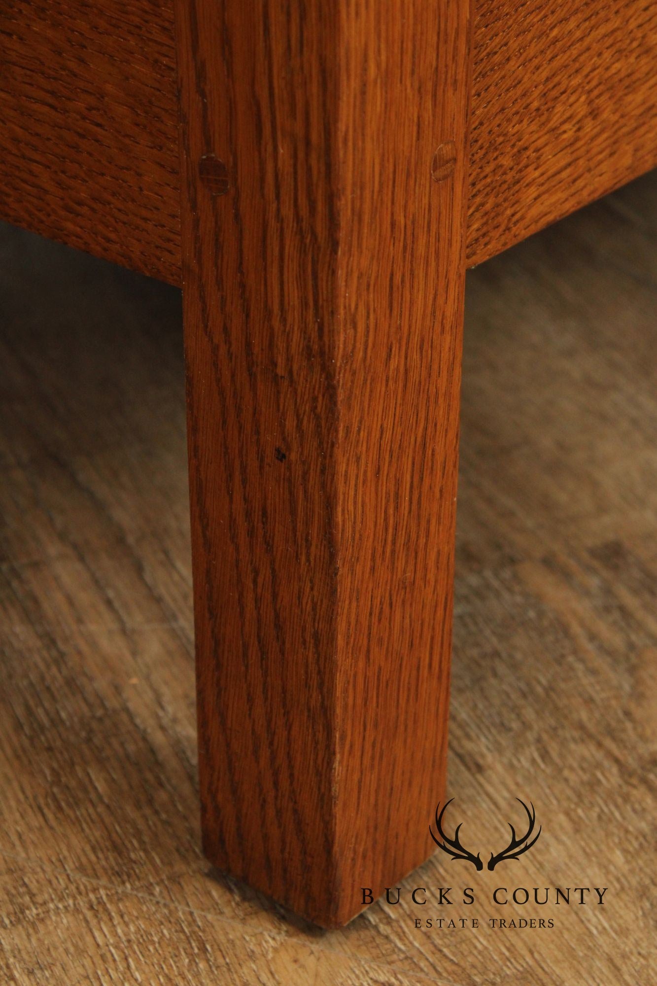 Stickley Mission Collection Oak Spindle Settle