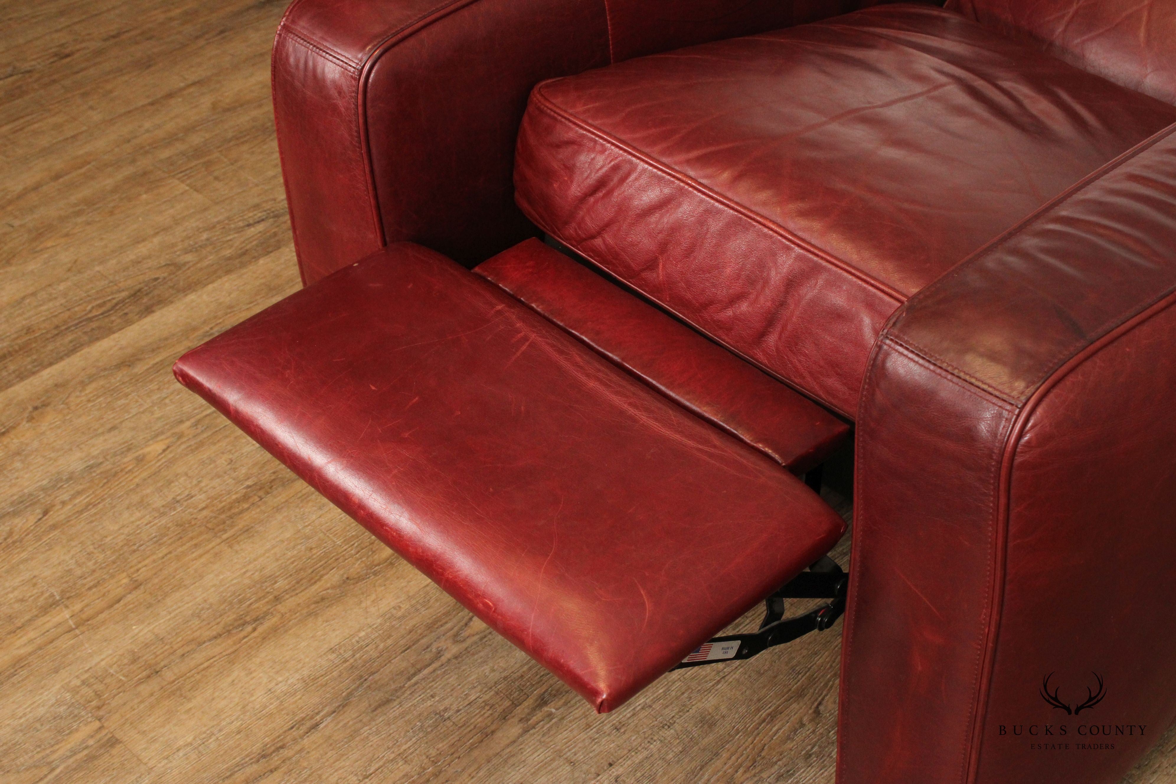 Crate & Barrel Leather Recliner