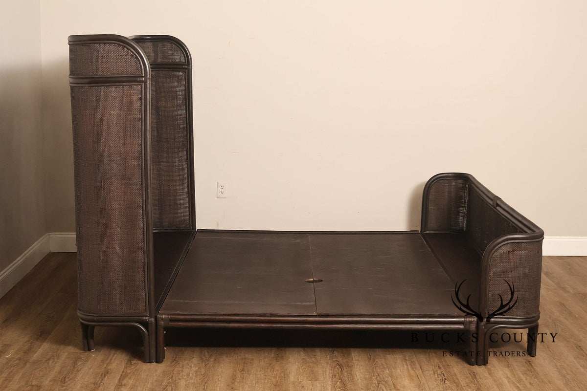Arhaus Maya King Size Faux Bamboo And Cane Bed