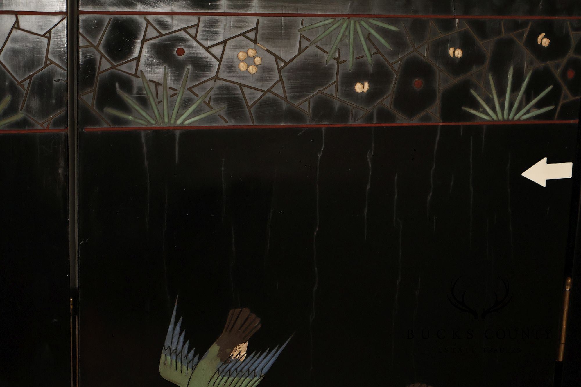 Chinese Coromandel Four Section Folding Screen