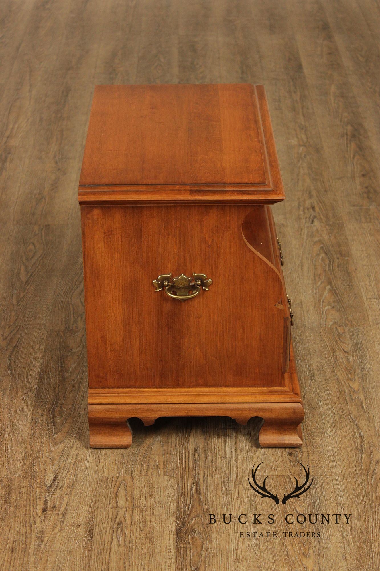 Sprague & Carleton Solid Maple Pair One Drawer Nightstands