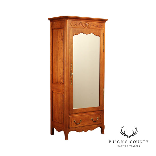 Ethan Allen 'Legacy' French Country Style Mirrored Maple Armoire