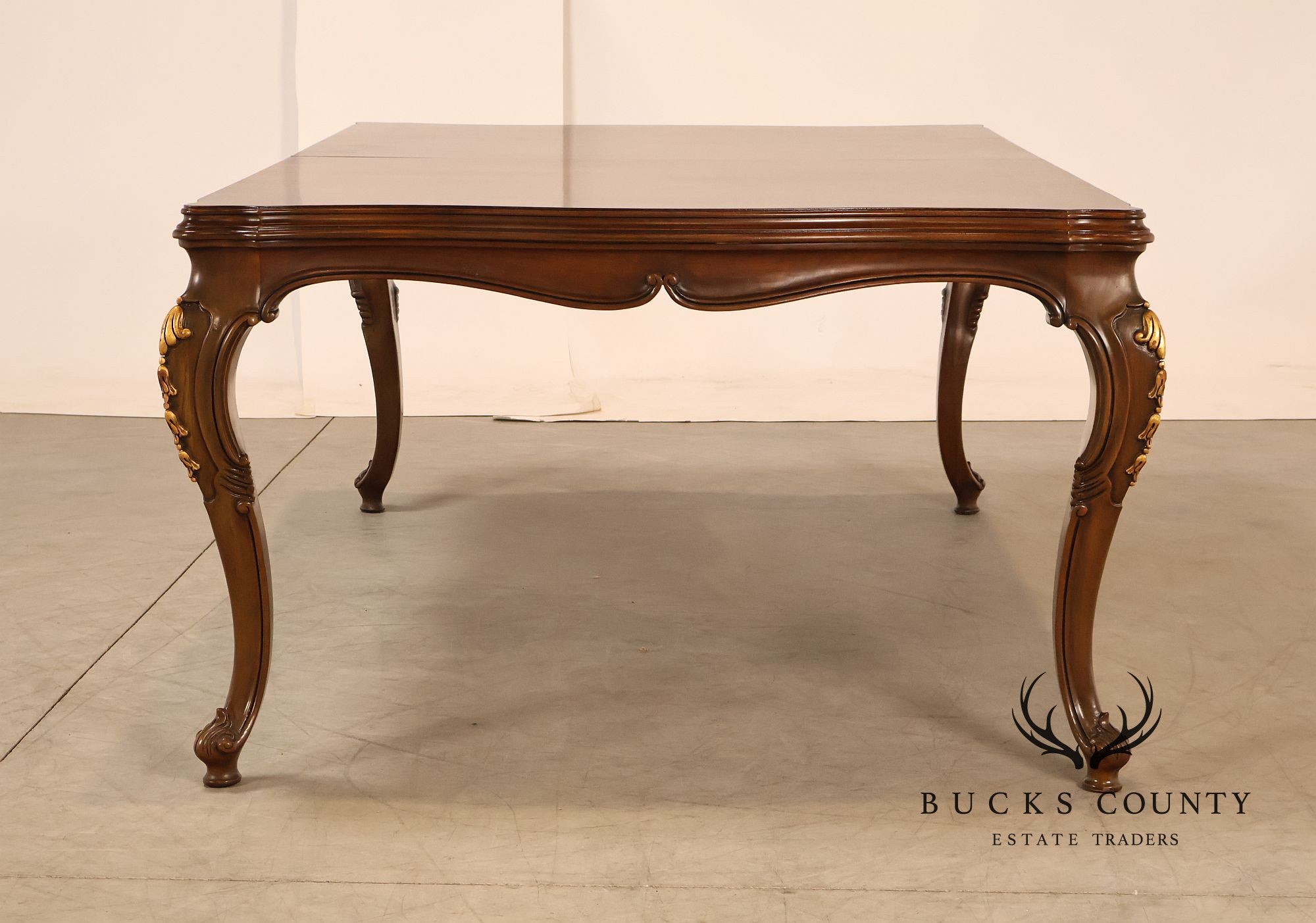 Karges French Louis XV Style Walnut Expandable Dining Table