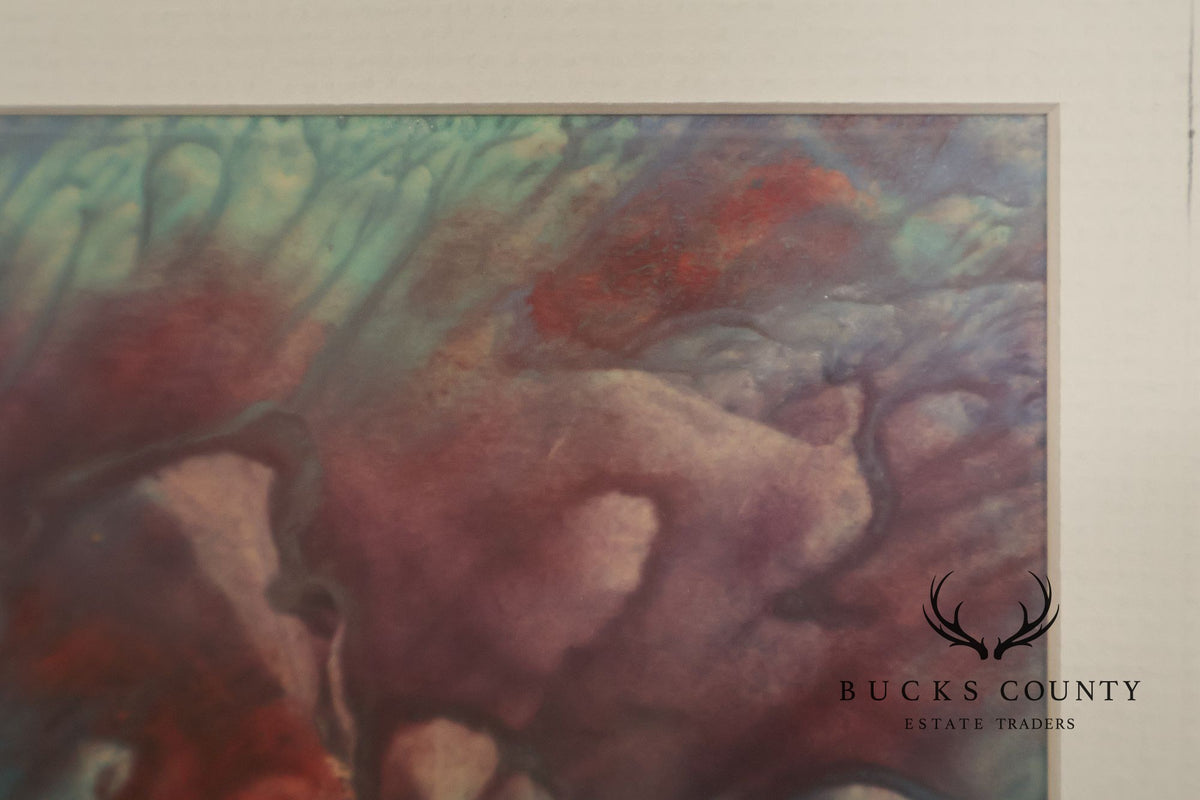 Suzanne Marinell Melted Wax Painting, Valleys
