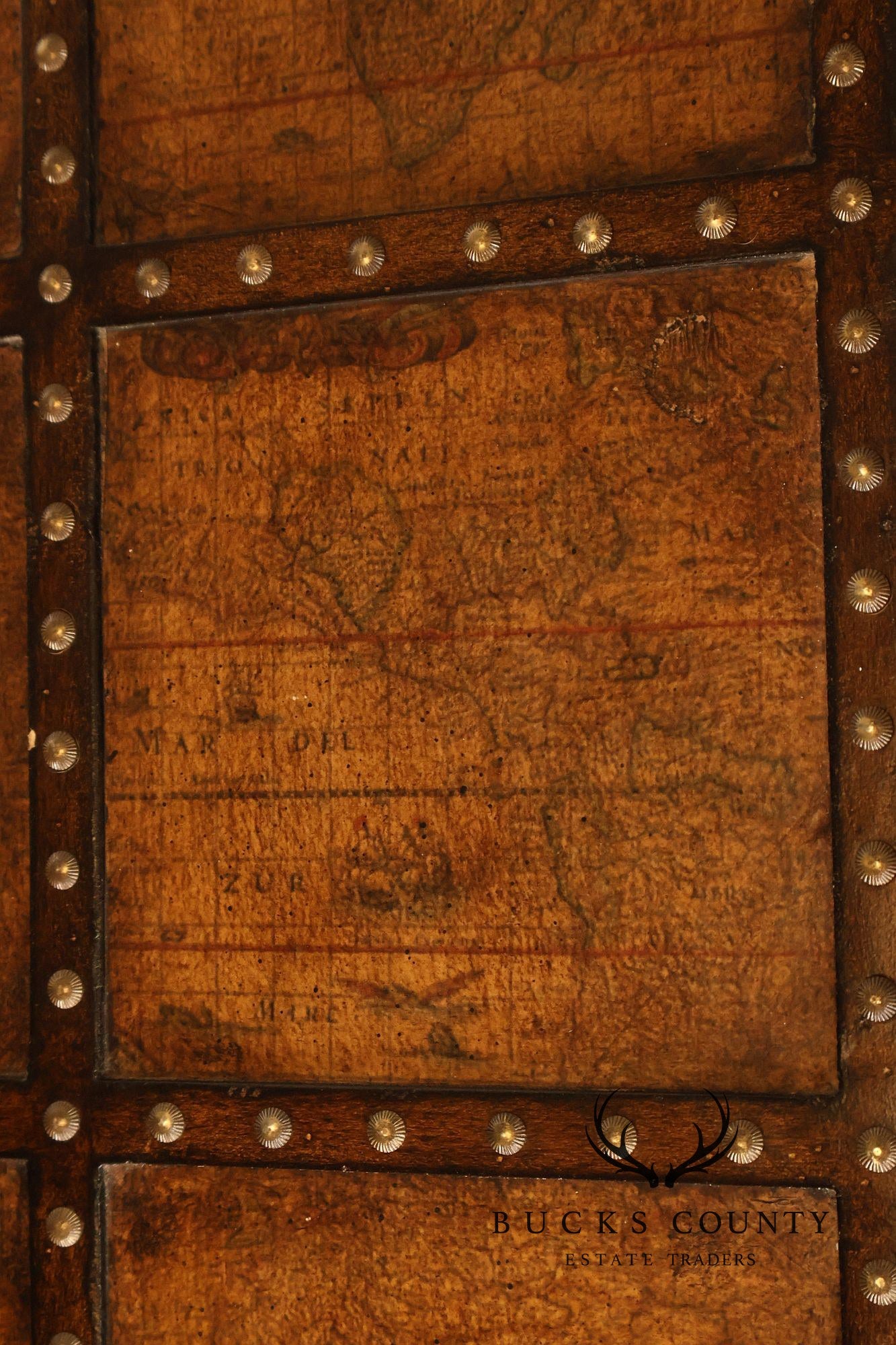 Pulaski 'Espaigne' Large Square Old World Map Storage Coffee Table