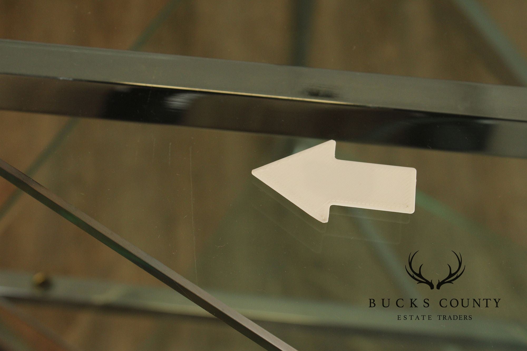 Mid Century Modern Style Chrome & Glass Cart