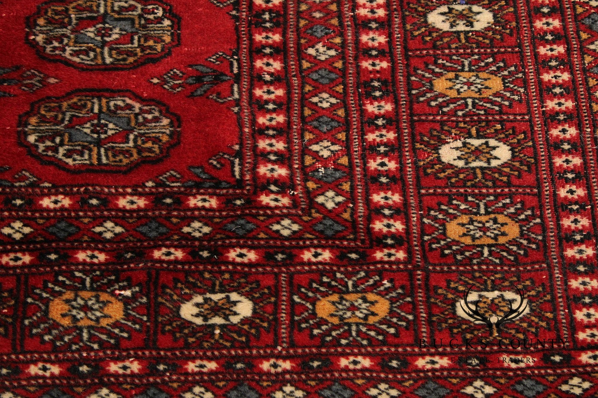 Persian Bokhara Style Red Wool Room Size Area Rug