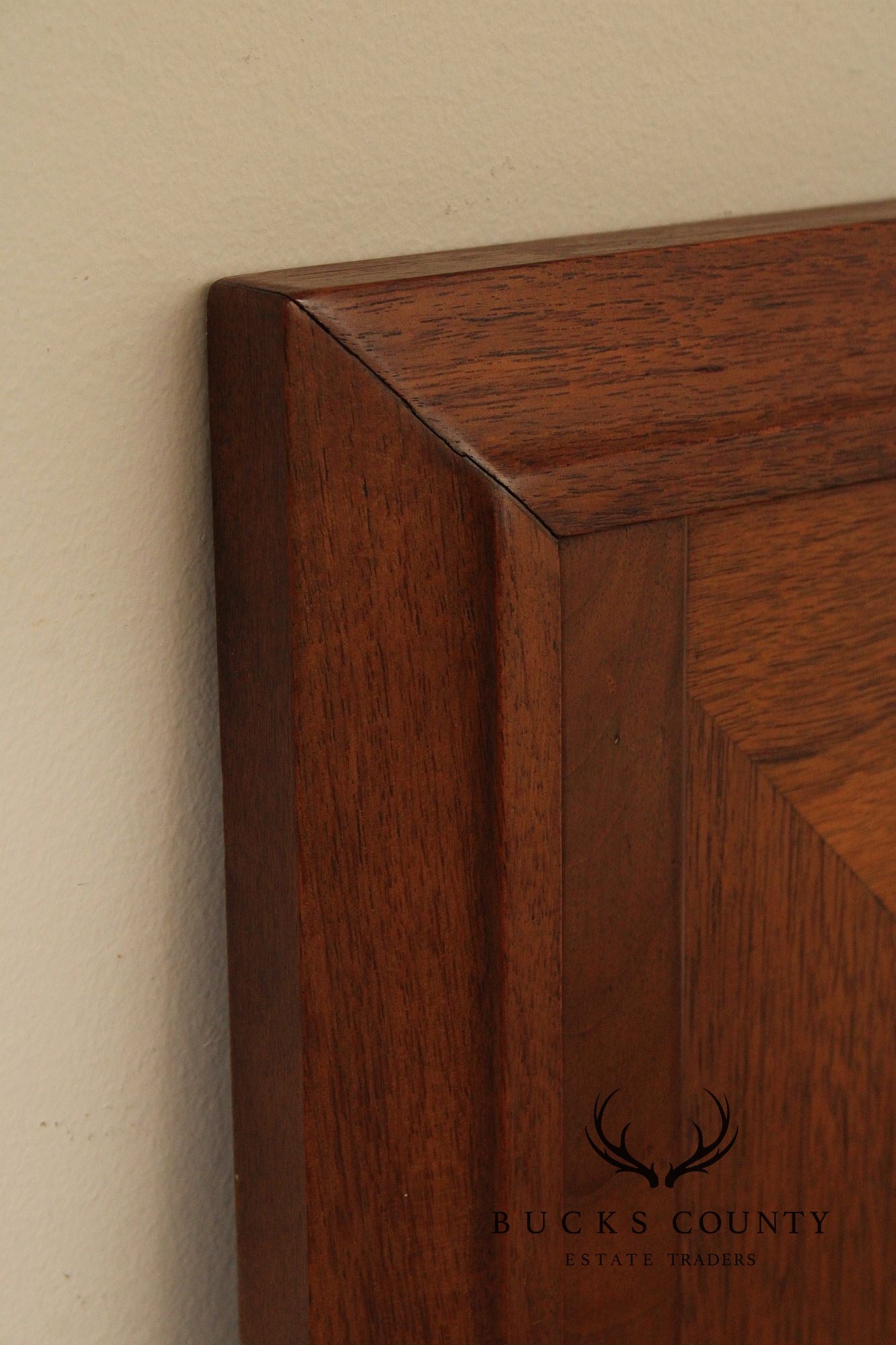 Mid Century Modern Walnut Diamond Front Twin Headboard