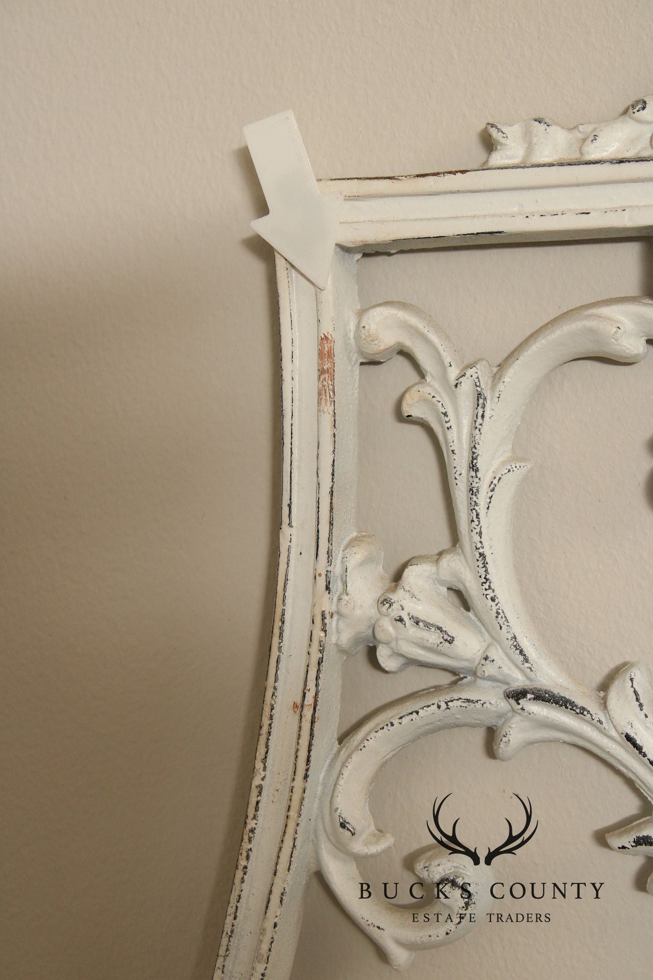 Rococo Style Ornate Metal King Headboard