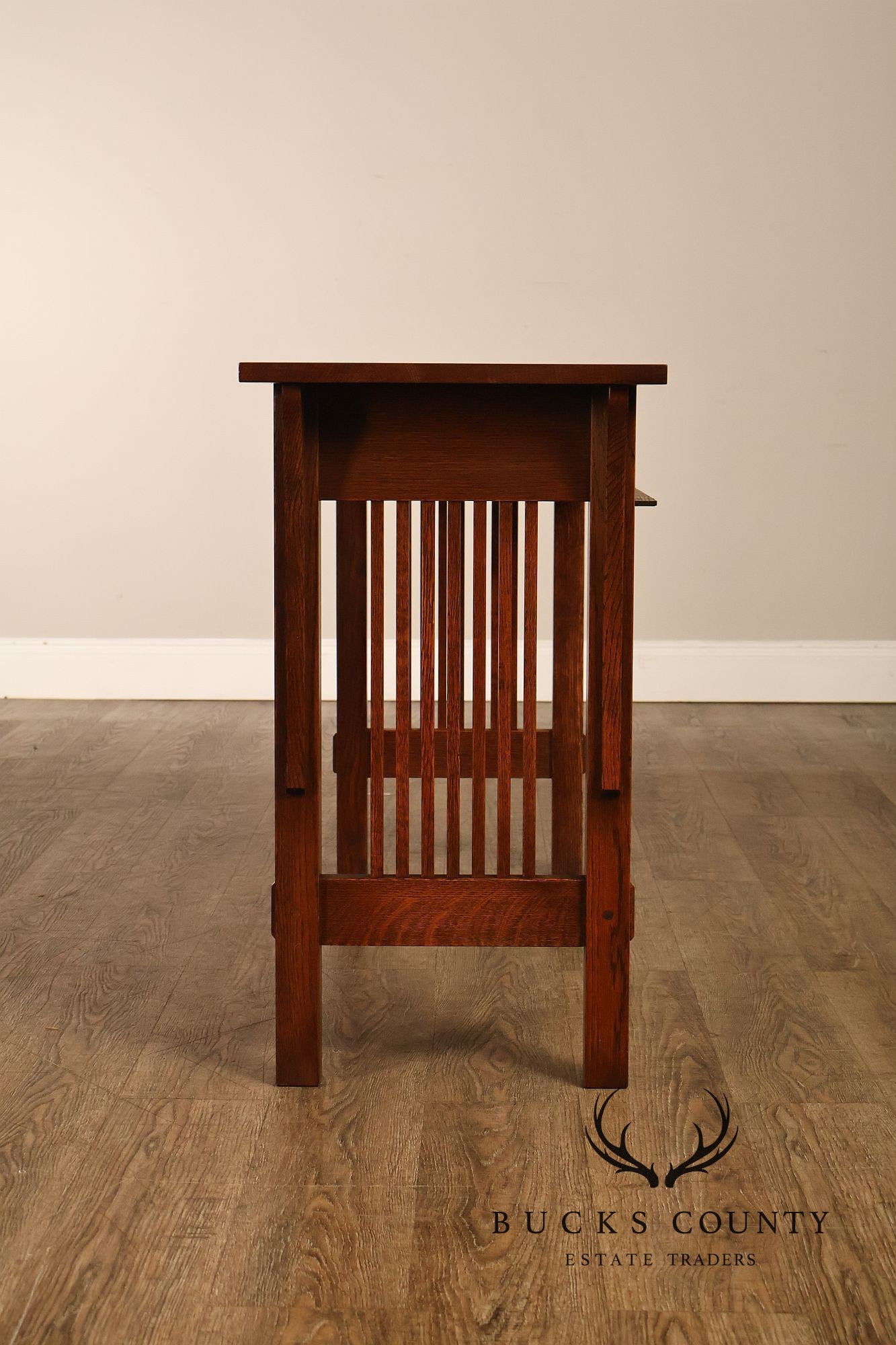 Stickley Mission Collection Oak Two Drawer Sofa Table