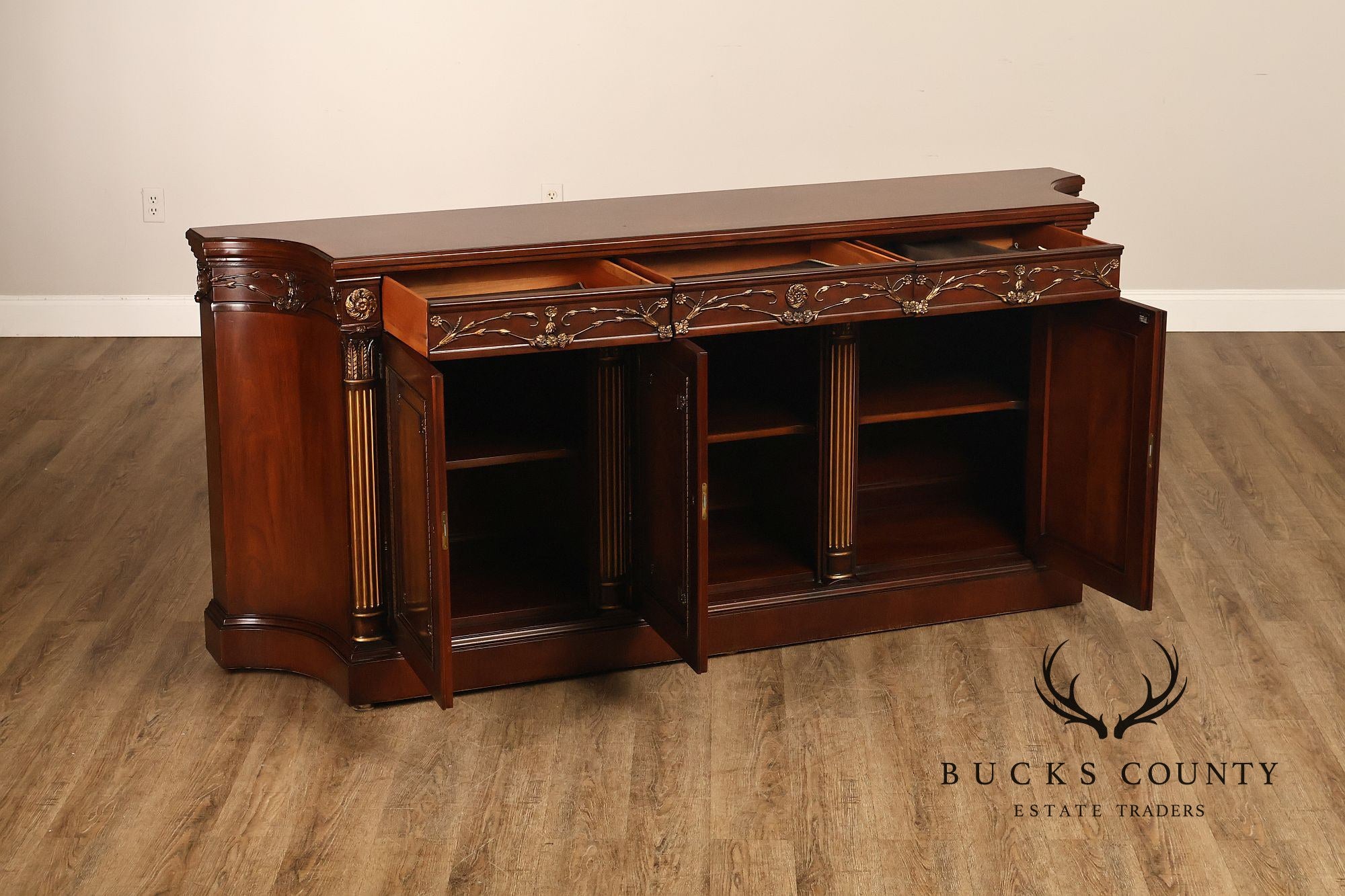 EJ Victor Mahogany Neoclassical Louis XVI Style Sideboard