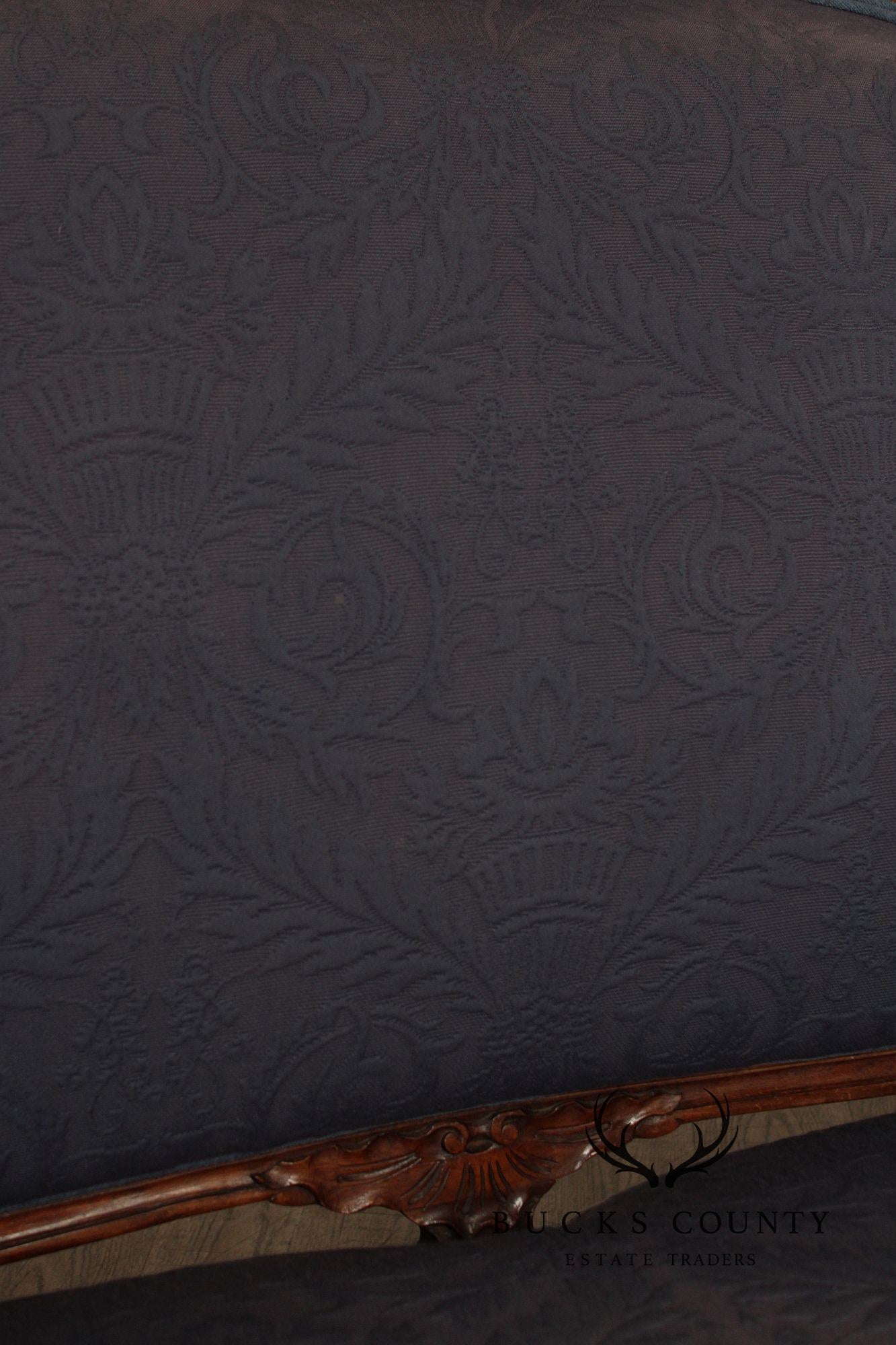 French Louis XV Style Carved Walnut Upholstered Settee