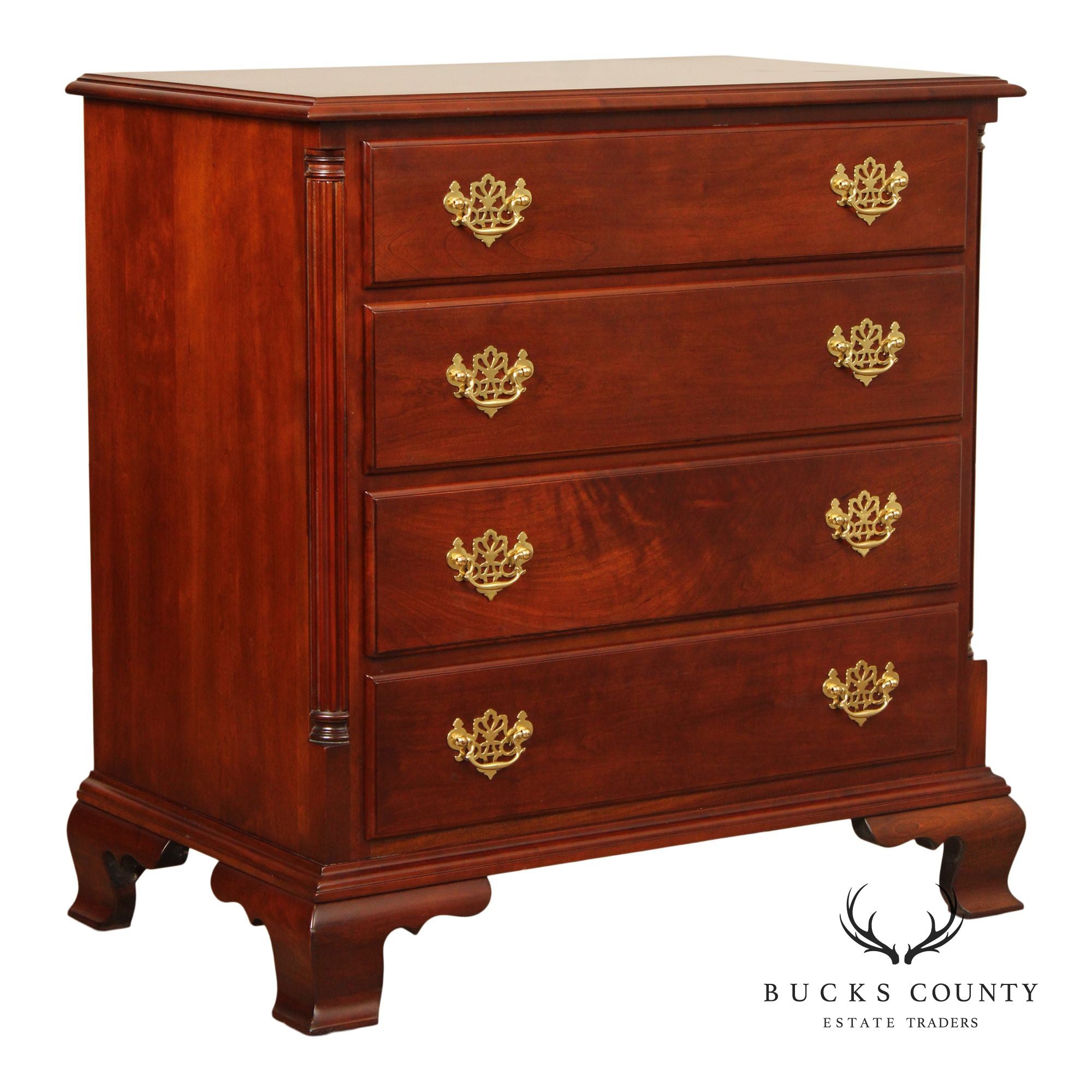 Statton Chippendale Style Cherry Nightstand Chest