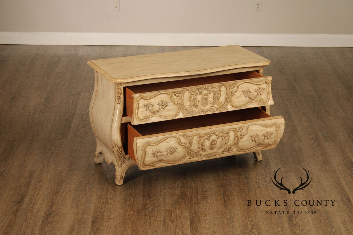 Century Furniture Italian Provincial Style Painted Bombe Chest