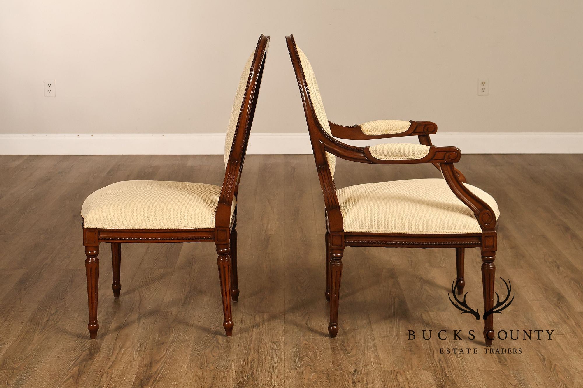 Louis XVI Style Set Of 16 Oval Back Dining Chairs