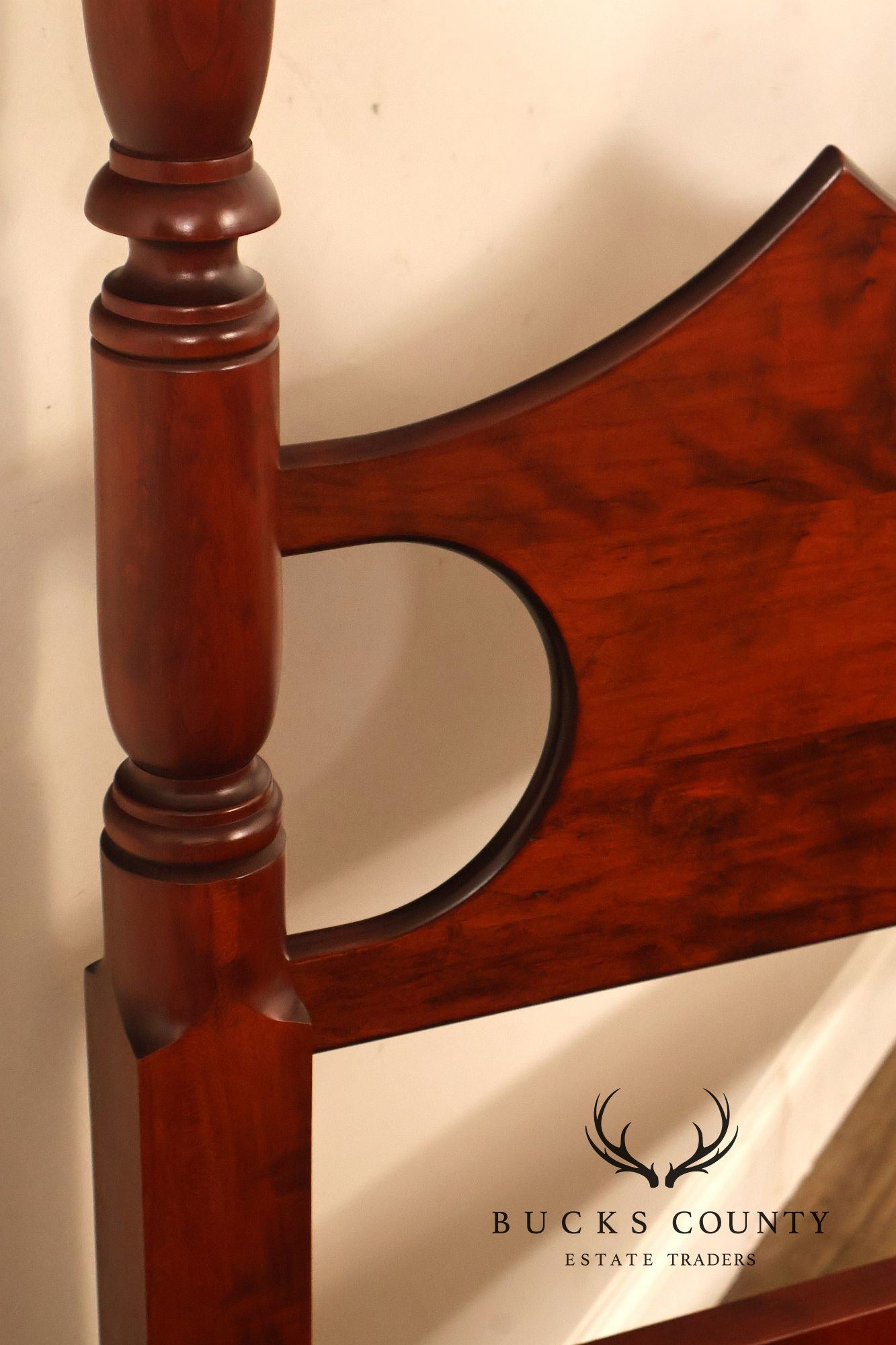 J.L. Treharn Sheraton Style King Maple Poster Bed