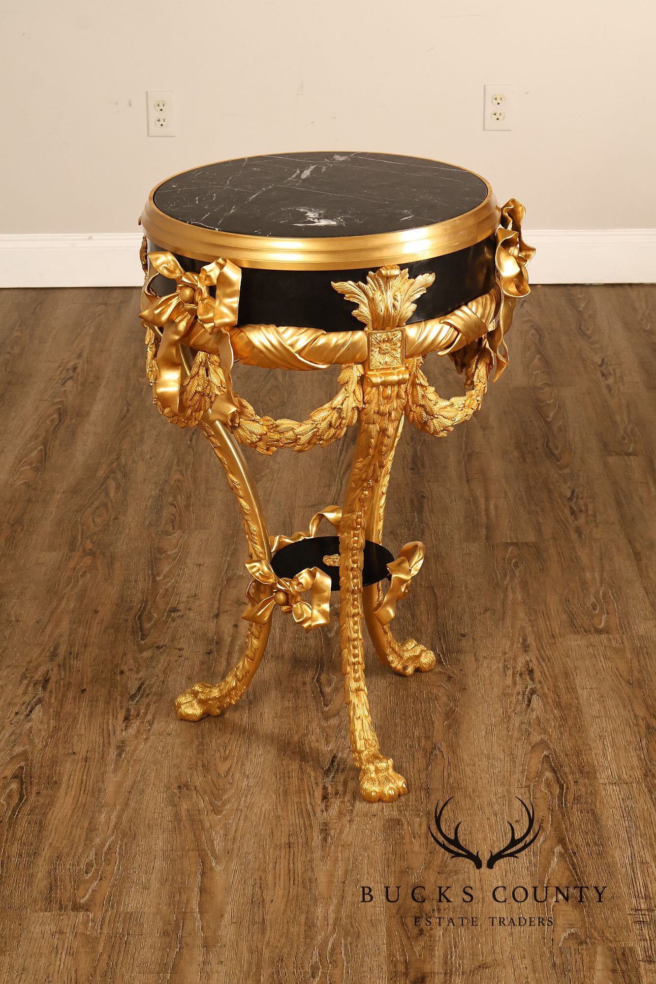 Fine Quality Bronze And Marble Louis XVI Style Gueridon Table