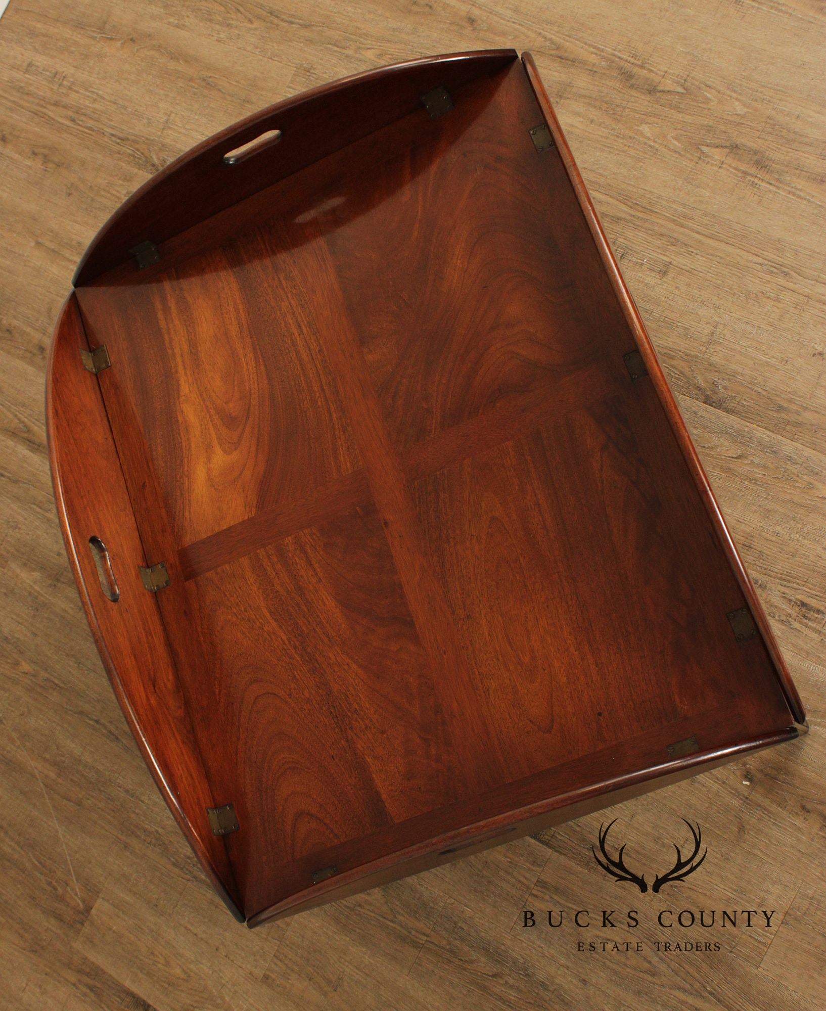 Vintage English Mahogany Butler's Tray Coffee Table