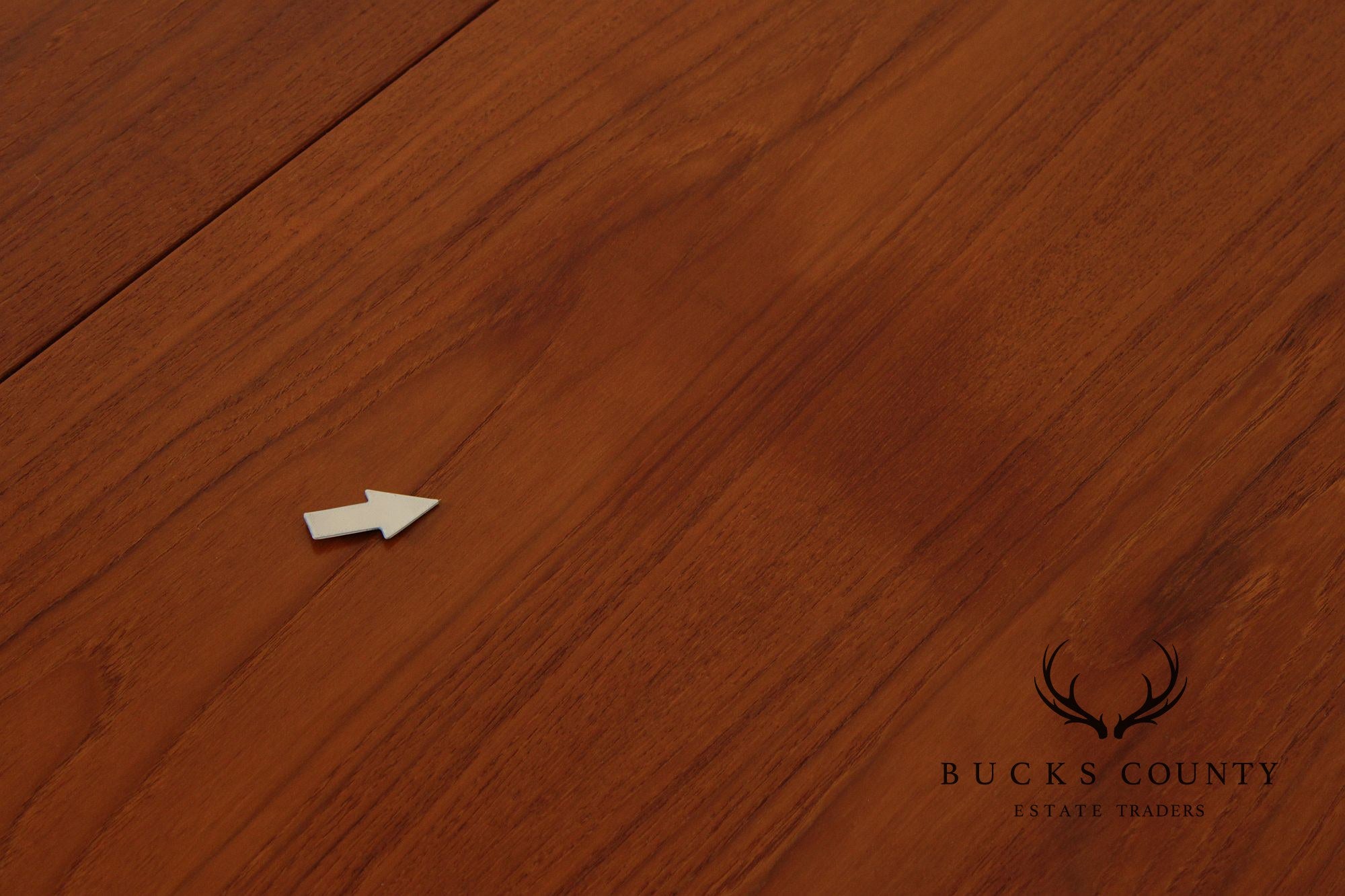 Ansager Møbler Danish Teak Pedestal Dining Table With Two Leaves