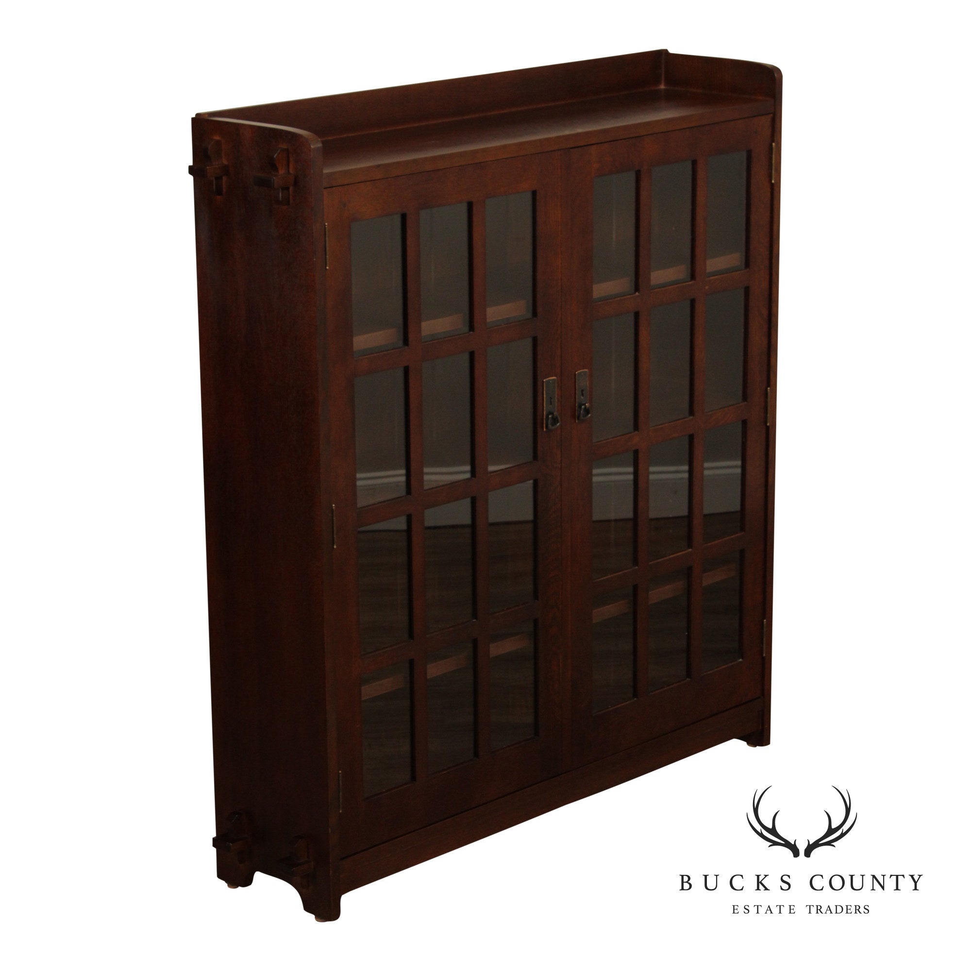 Stickley Mission Collection Oak Two Door Bookcase