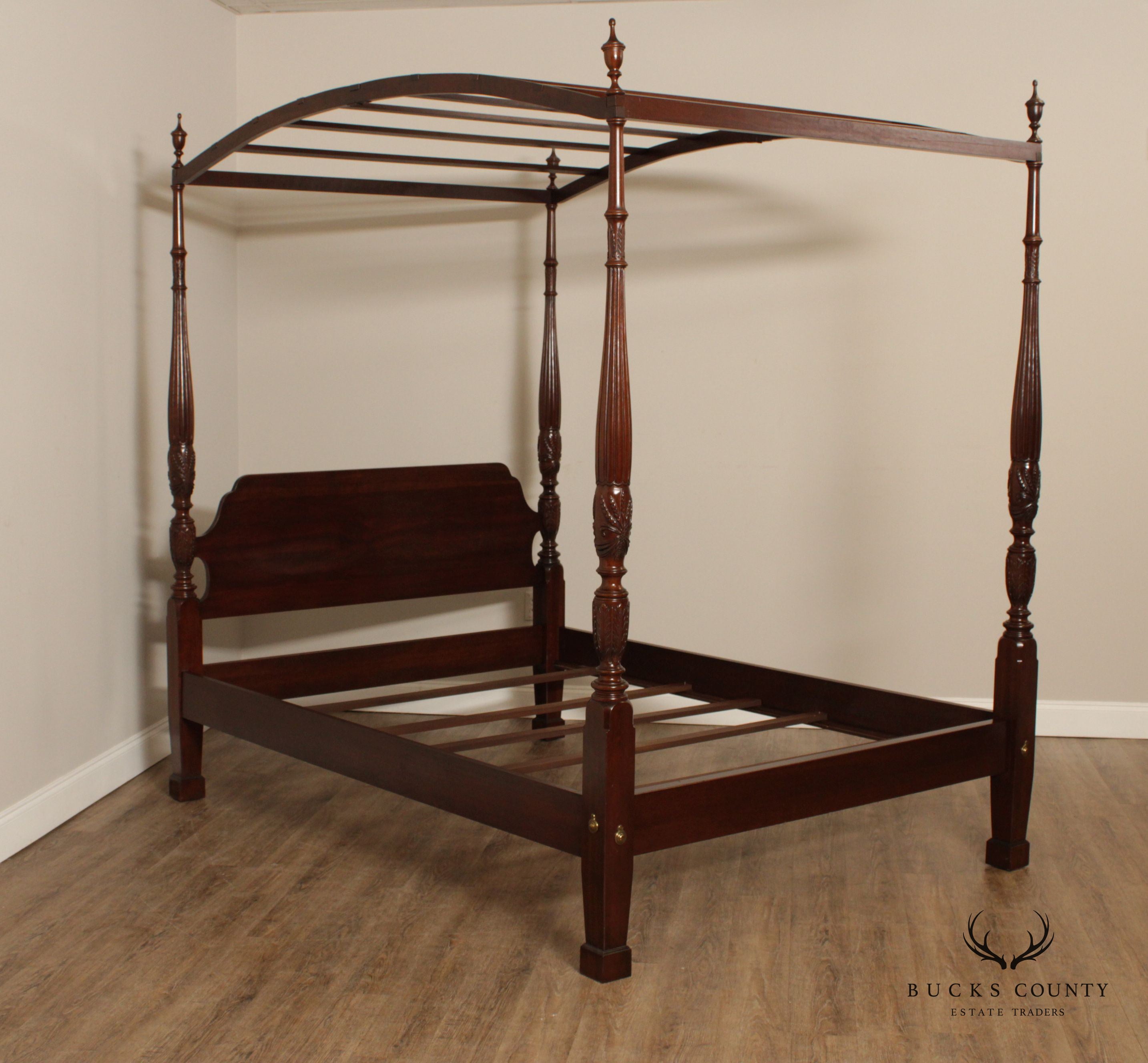 Ethan Allen 'Georgian Court' Queen-Size Canopy Rice Bed