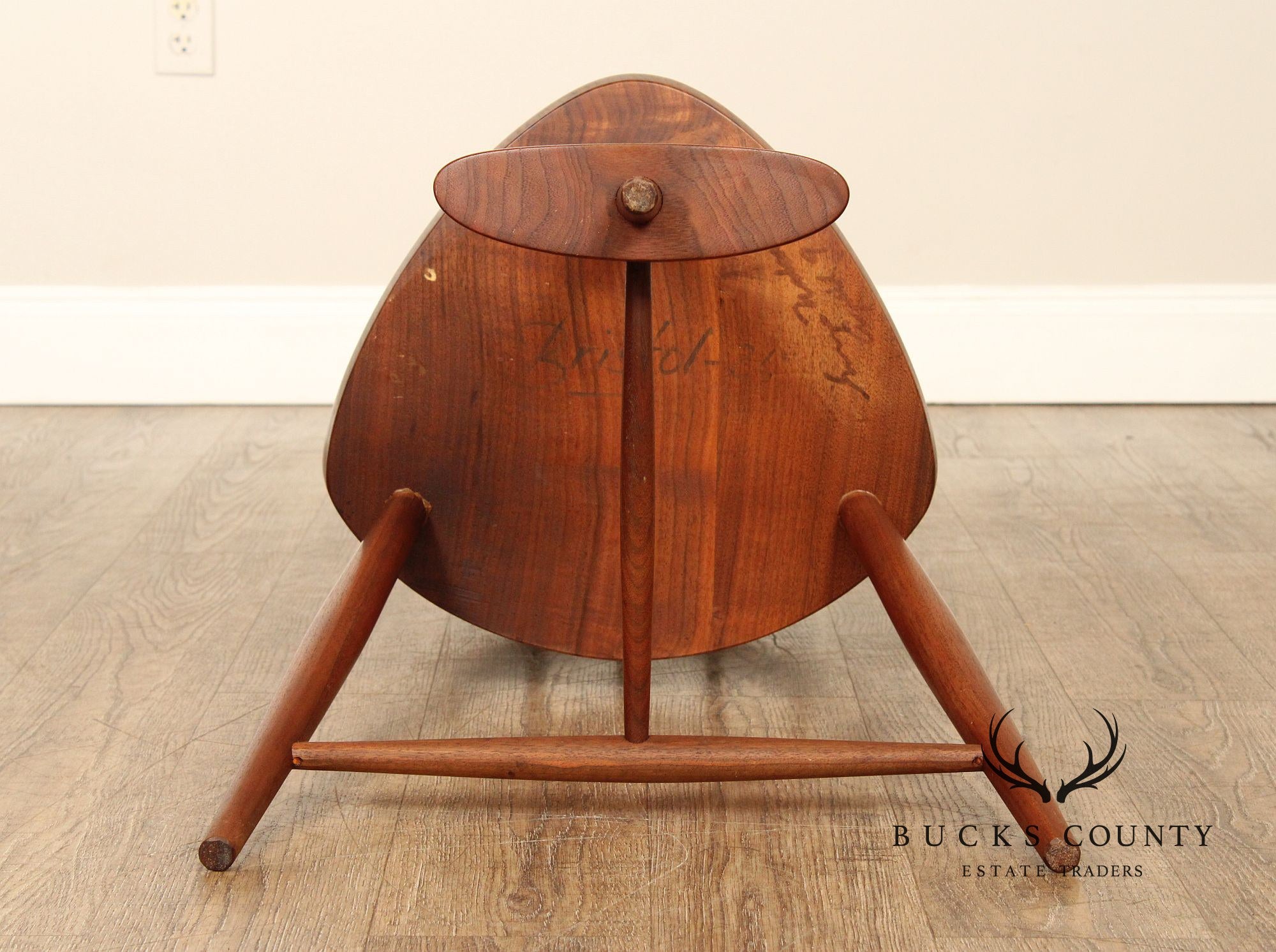 George Nakashima Pair of Walnut 'Mira' Stools