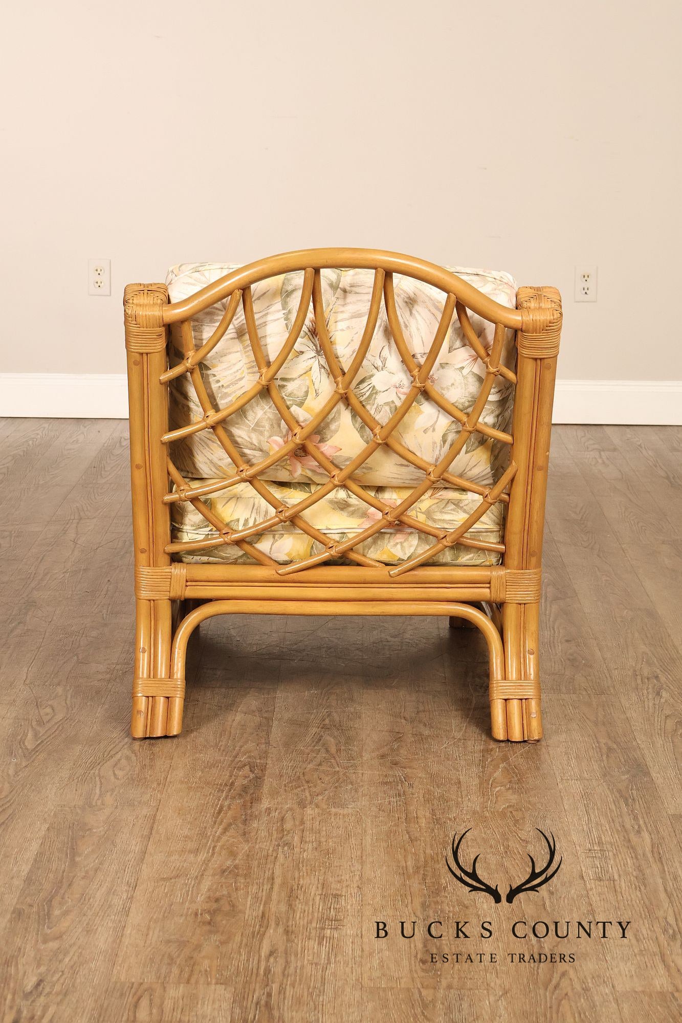 Laneventure Tradewinds Rattan Armchair and Ottoman