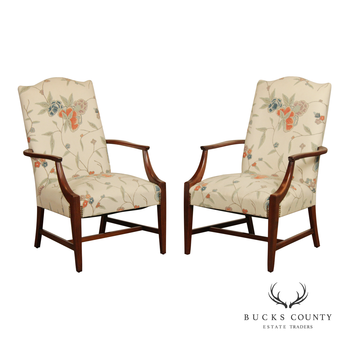 Statesville Ross Traditional Upholstered Pair of Lolling Chairs