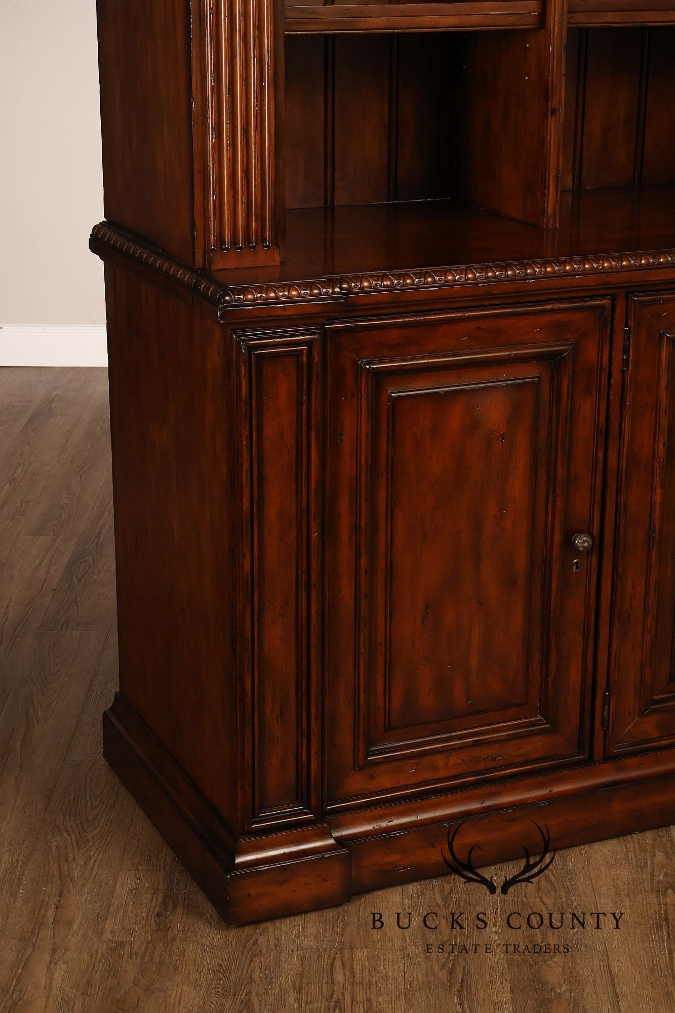 Sligh Large Traditional Lighted Bookcase Cabinet