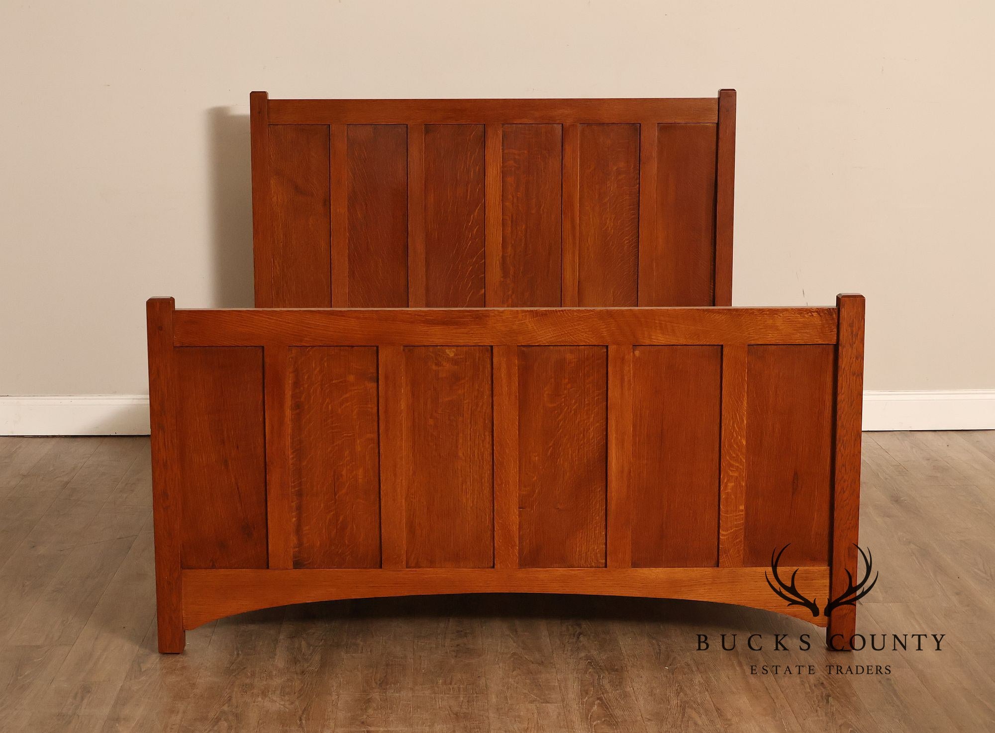 Custom Mission Oak Full Oak Bed
