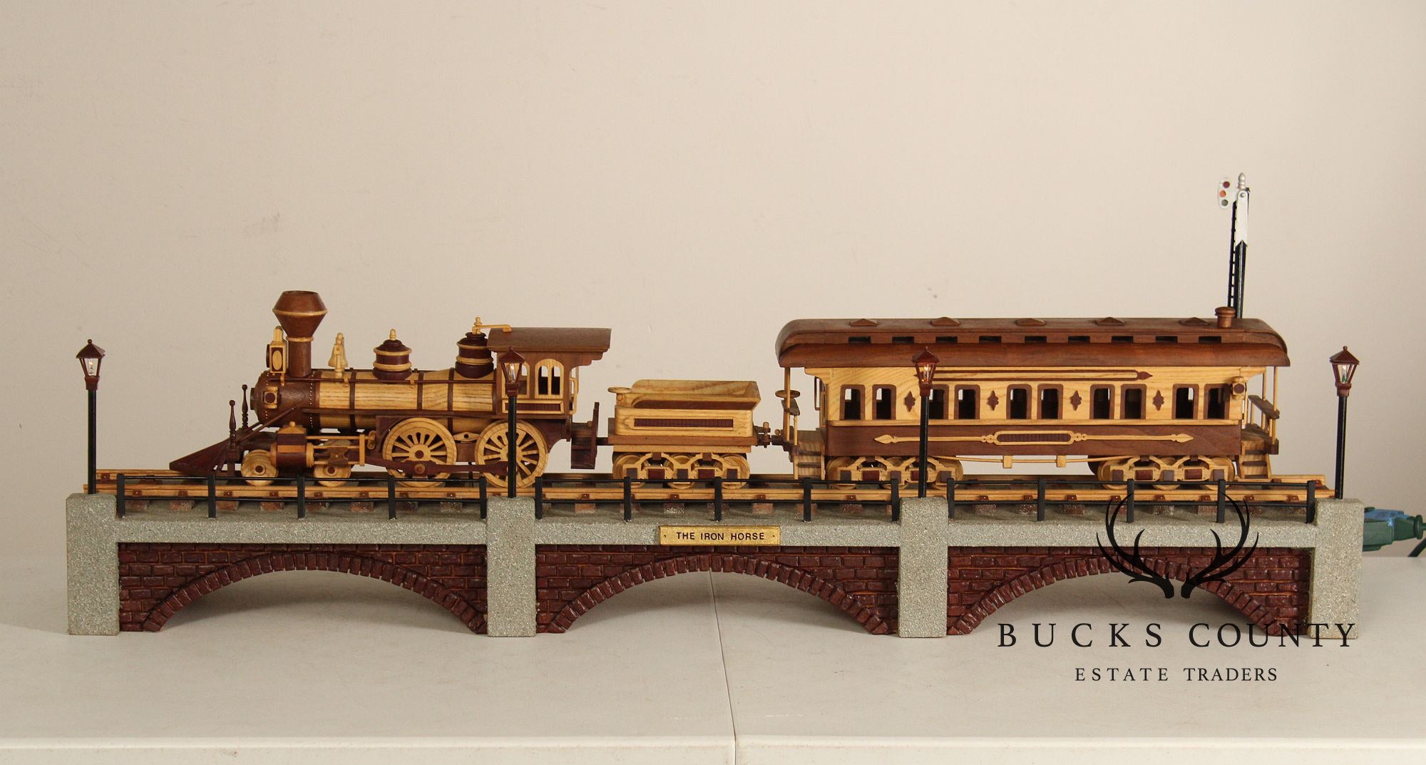 Philip Jacoby Carved Wood Model Train