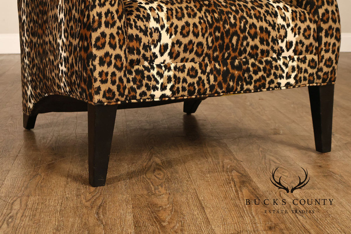 Art Deco Style Leopard Print Armchair