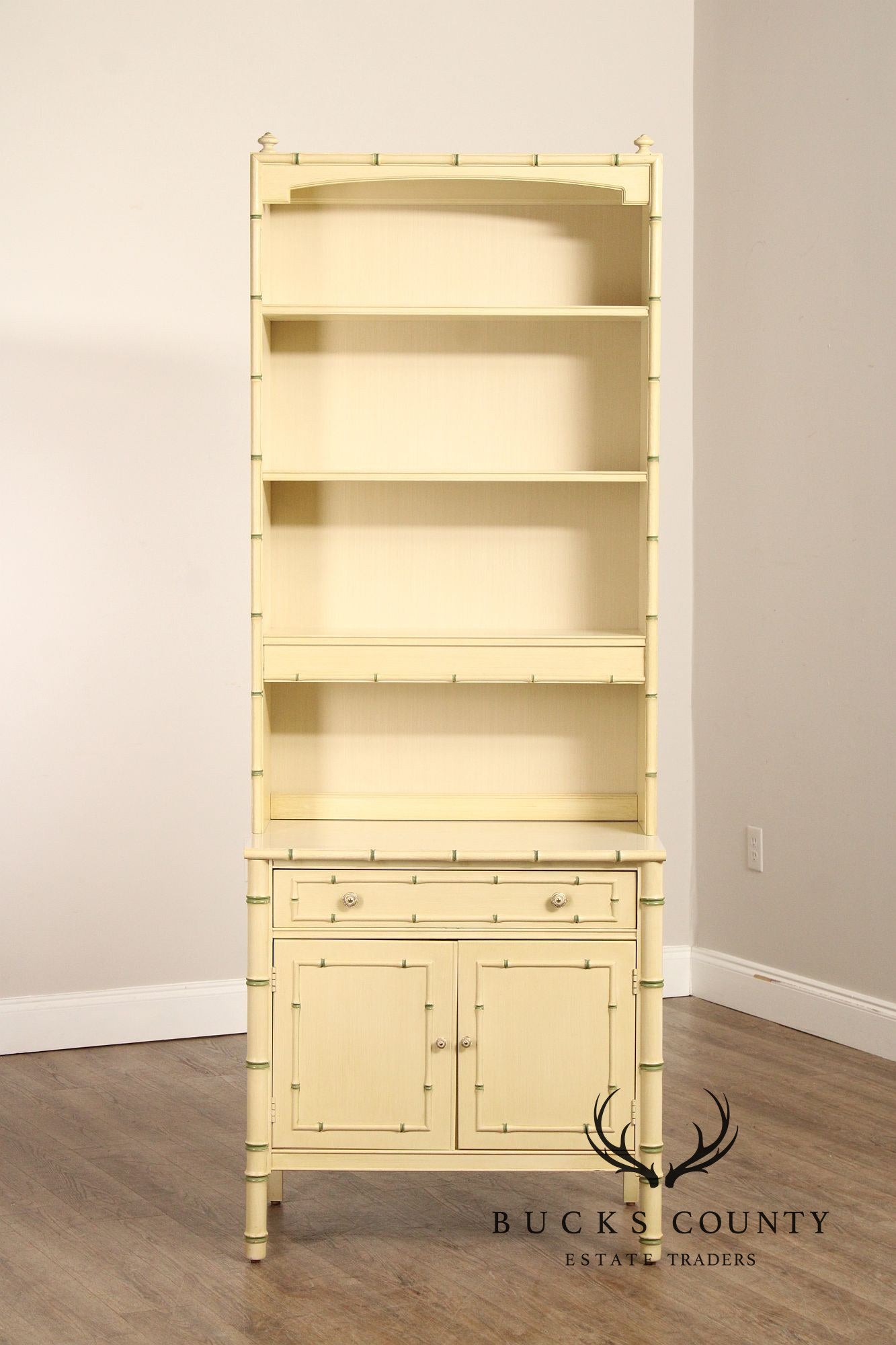 Thomasville Faux Bamboo Bookcase Cabinet