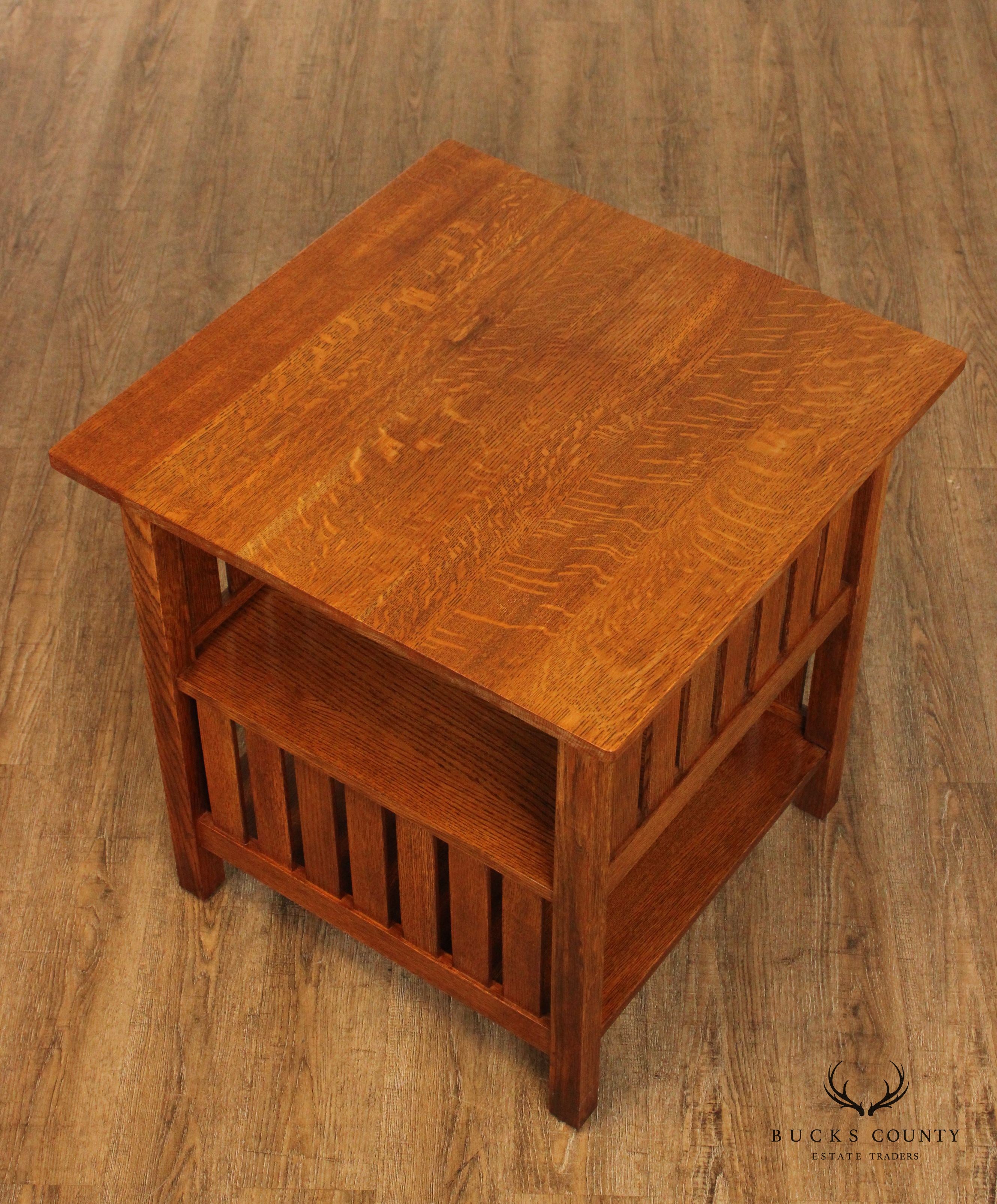 Stickley Mission Collection Slatted Oak Book Table