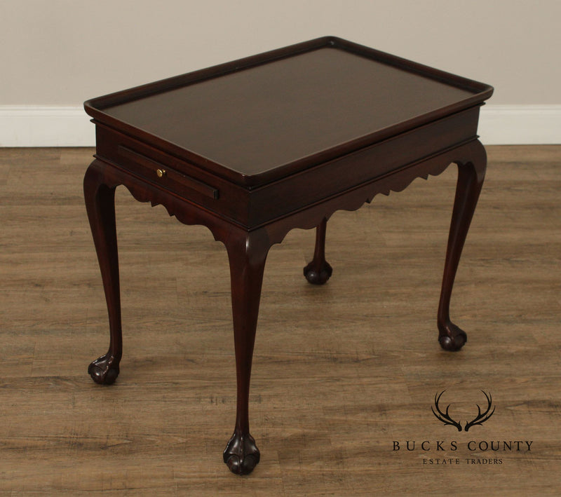 Statton Chippendale Style Cherry Tea Table