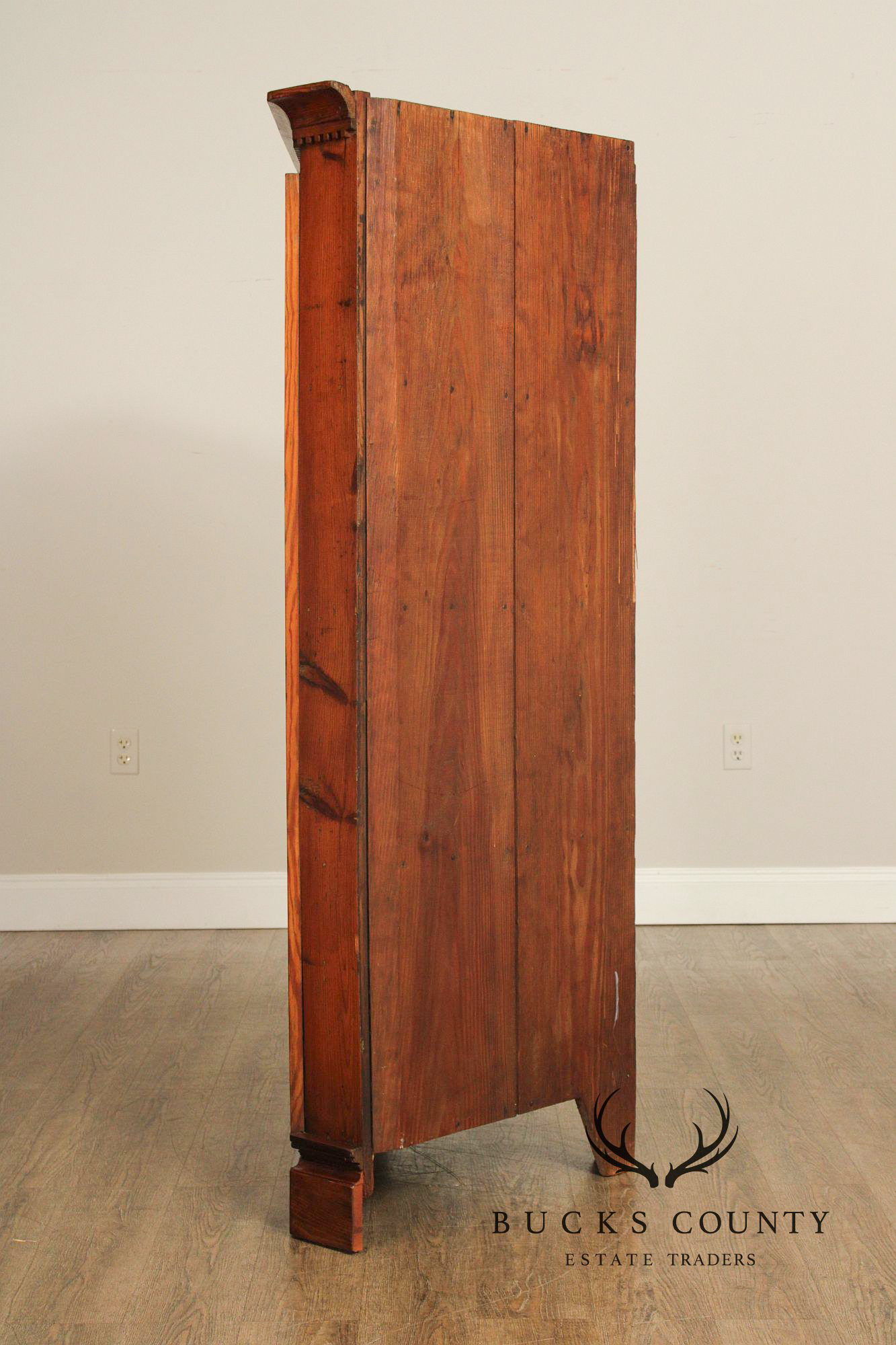 Antique Pine Corner Pantry Cupboard