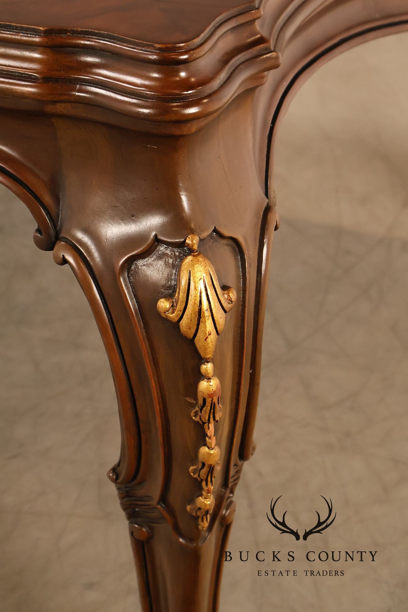 Karges French Louis XV Style Walnut Expandable Dining Table