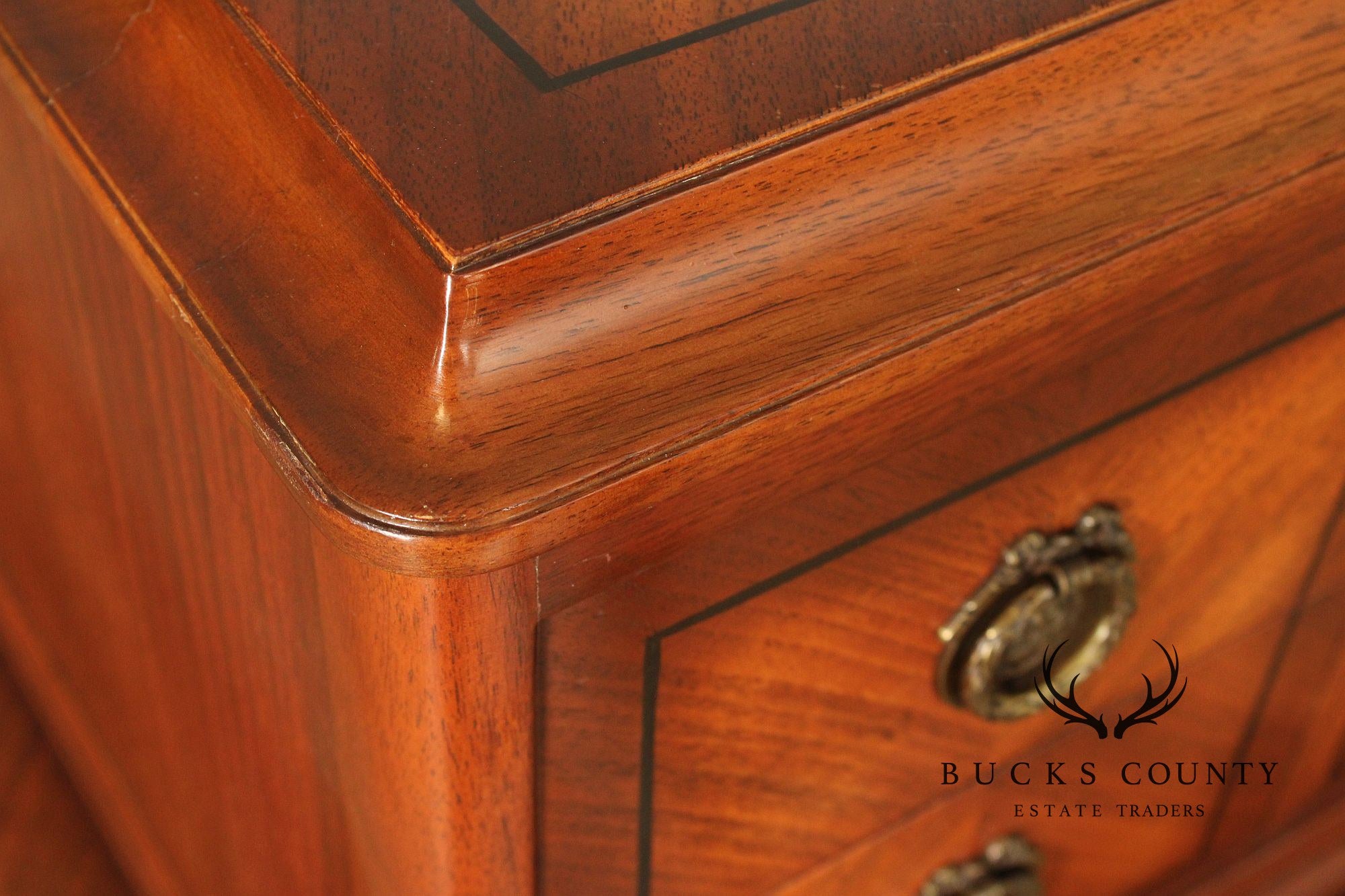 Tobey Furniture Co. French Louis XVI Style Burl 1930's Walnut Chest on Chest