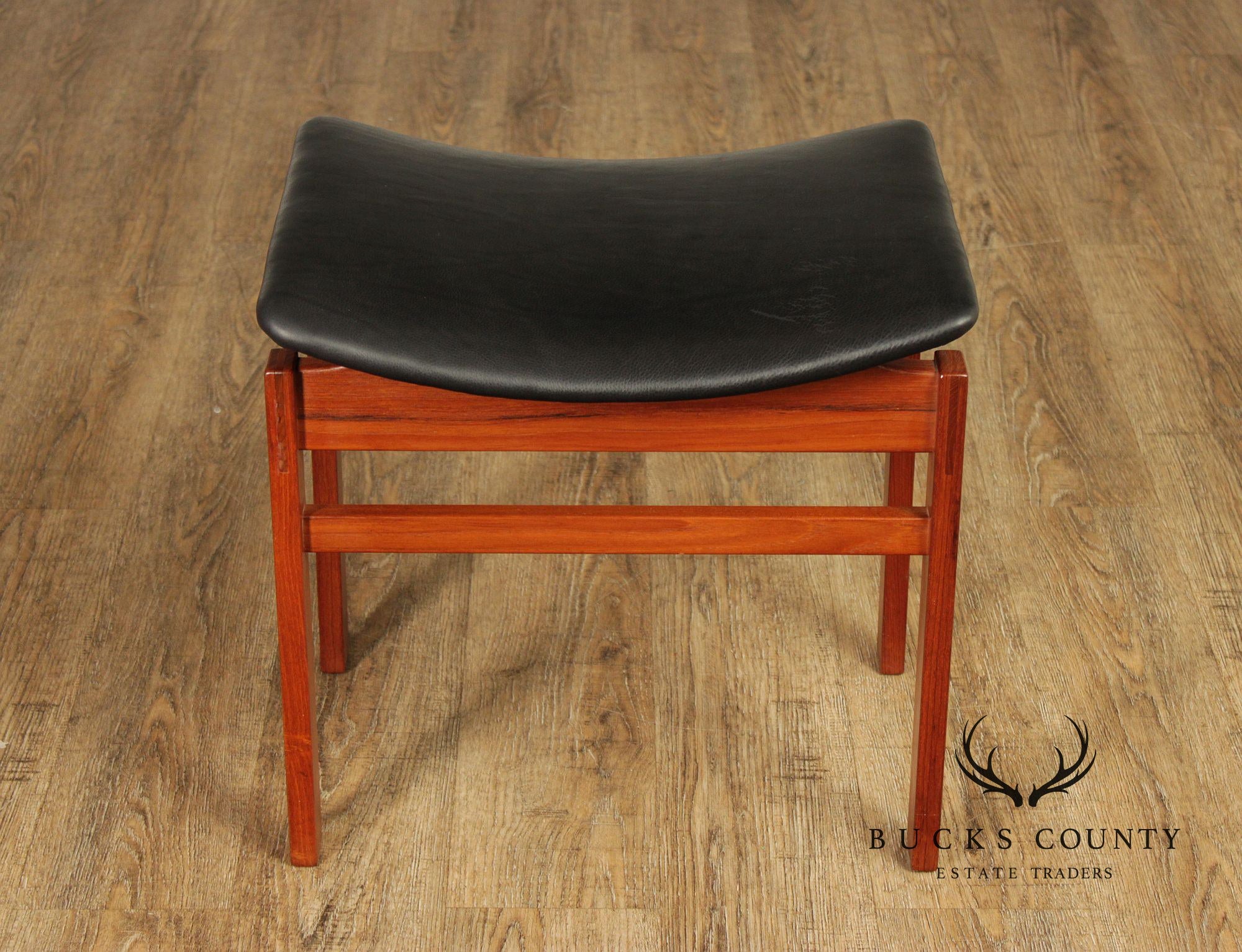 Mid Century Danish Teak Floating Seat Stool By Inger Klingenberg For France & Søn