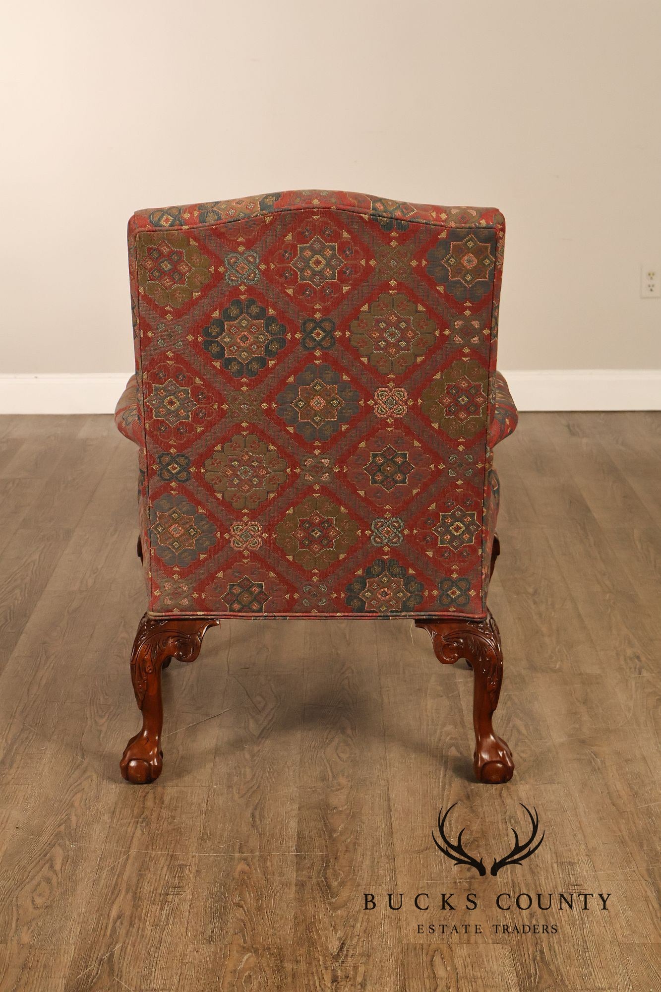 Henredon Chippendale Style Mahogany Library Armchair