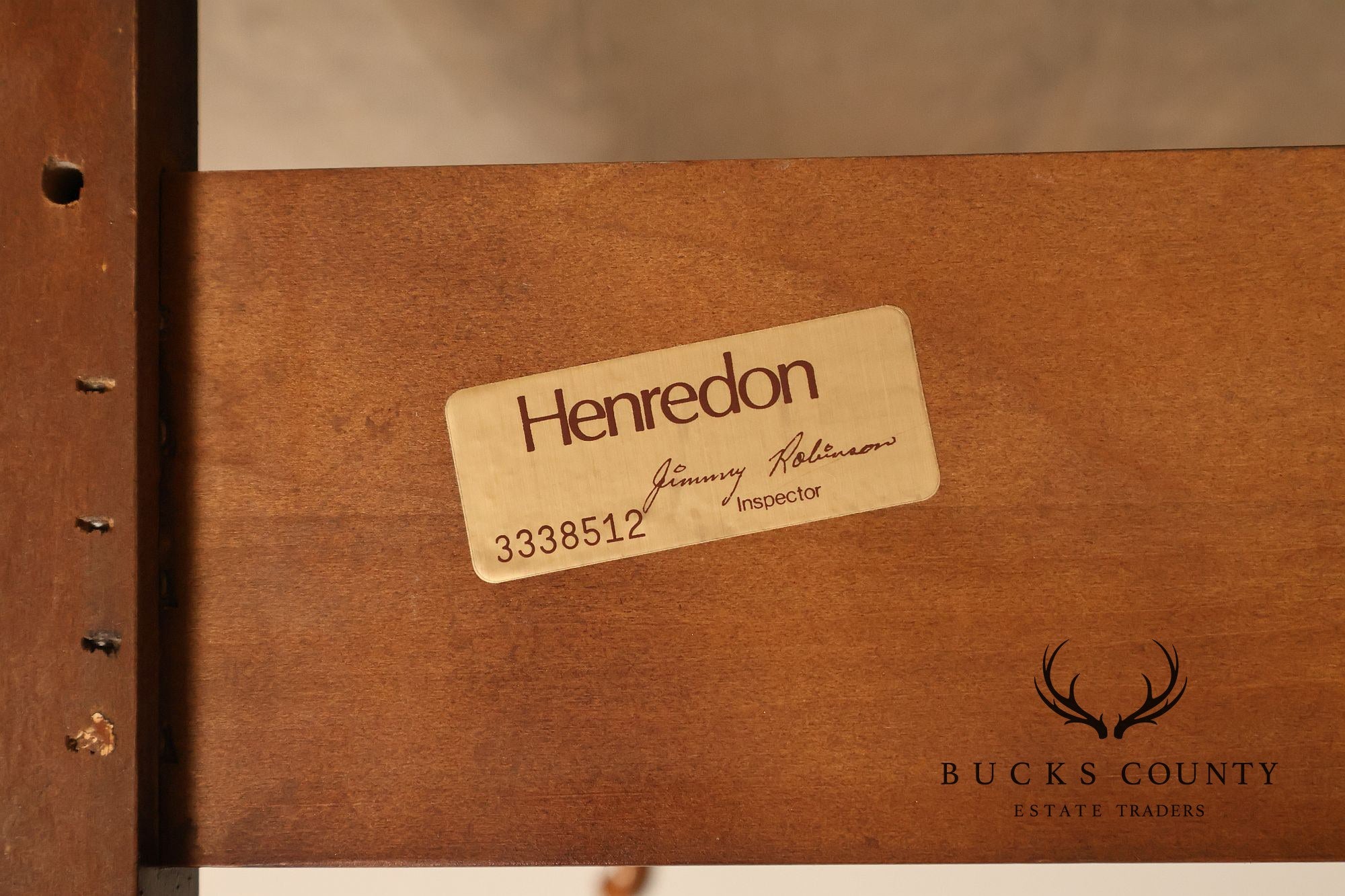 Henredon Carved Cherry King Size Bed Frame