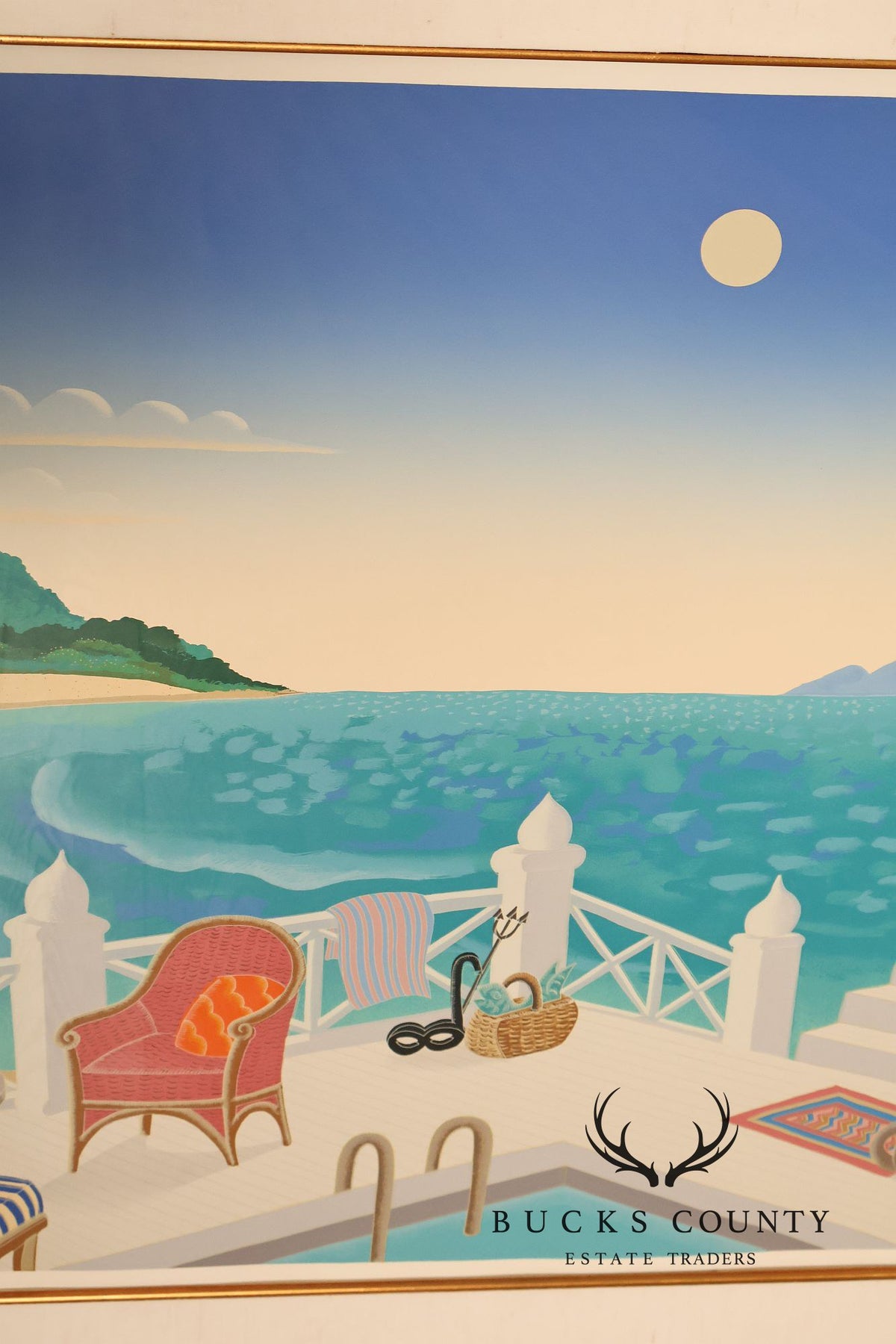 Thomas McKnight Limited Edition Lithograph, 'Crescent Bay'