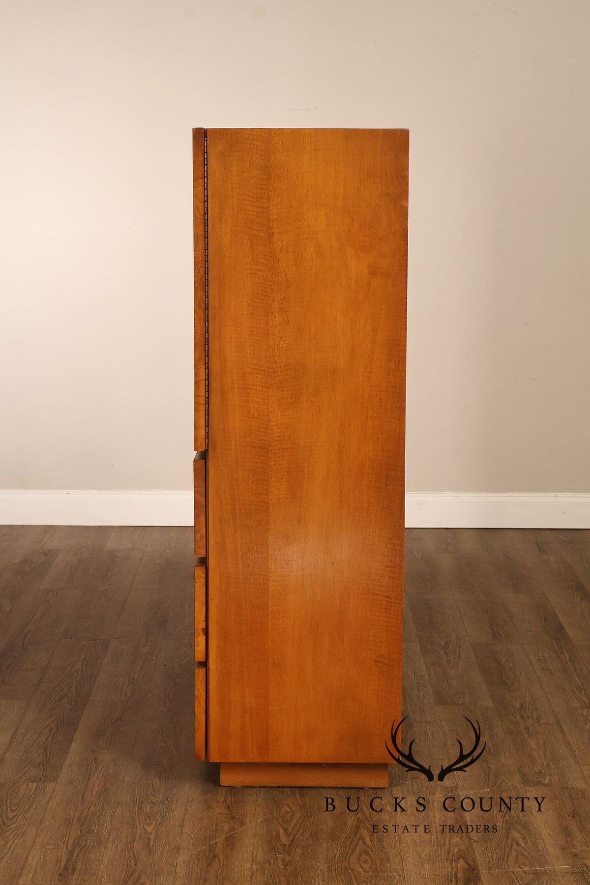 Lane Mid Century Modern Burlwood Armoire