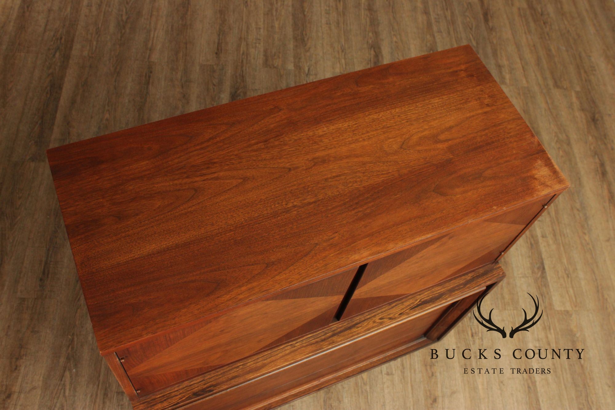 Basic Witz Mid Century Modern Walnut Tall Chest