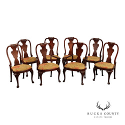 BAKER FURNITURE HISTORIC CHARLESTON COLLECTION SET OF EIGHT MAHOGANY DINING CHAIRS