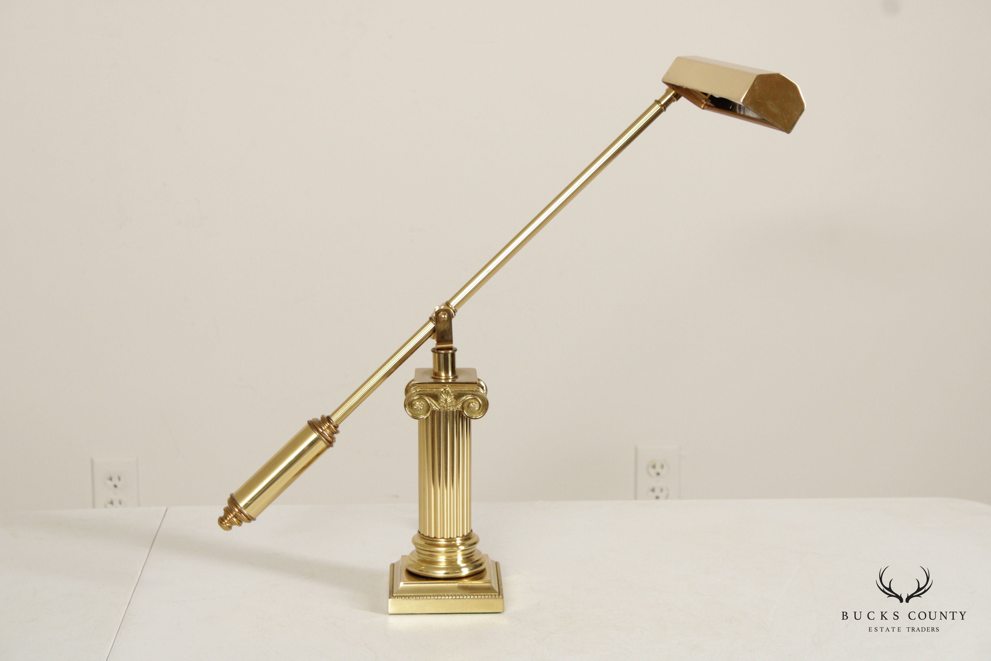 Traditional Decorative Long Arm Adjustable Brass Piano Lamp