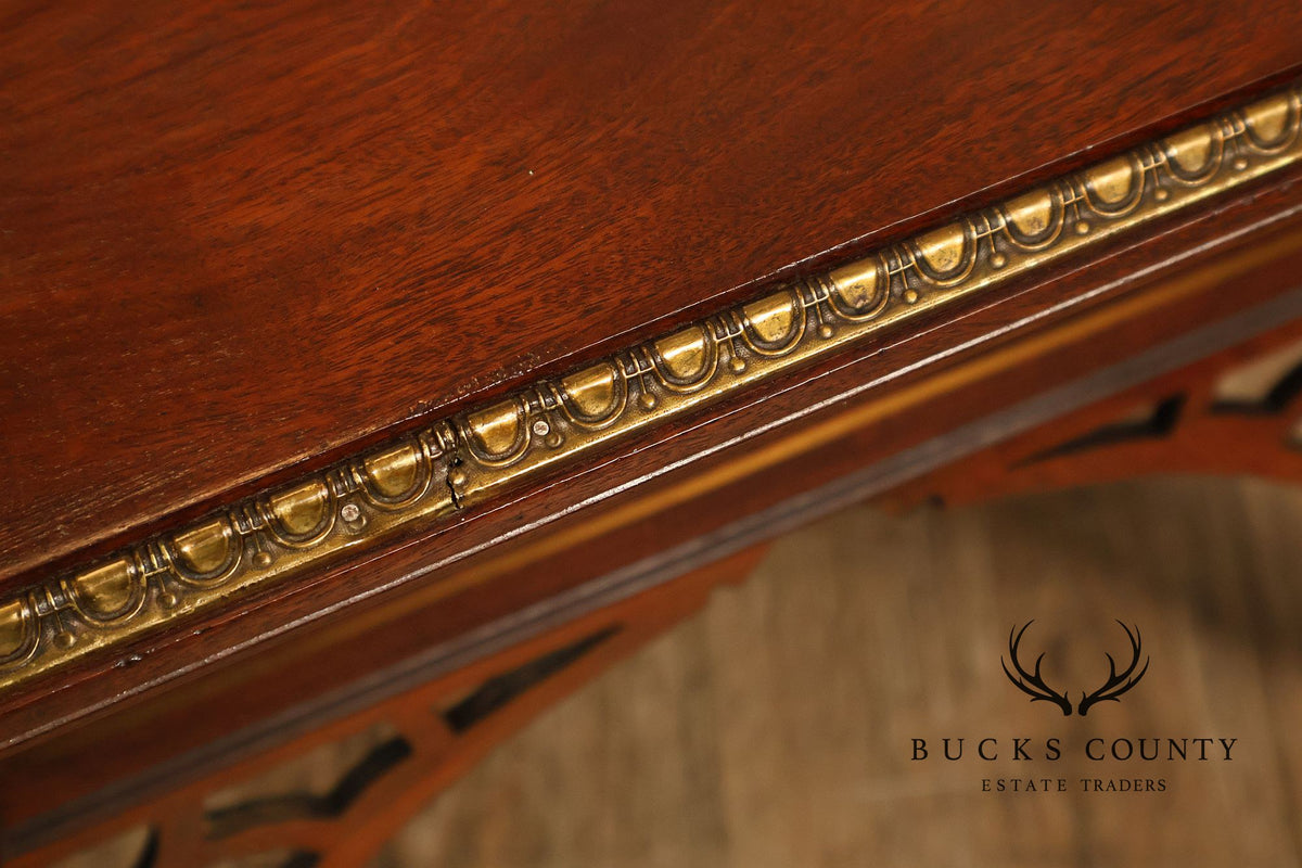 Gothic Revival Style Carved Walnut Coffee Table